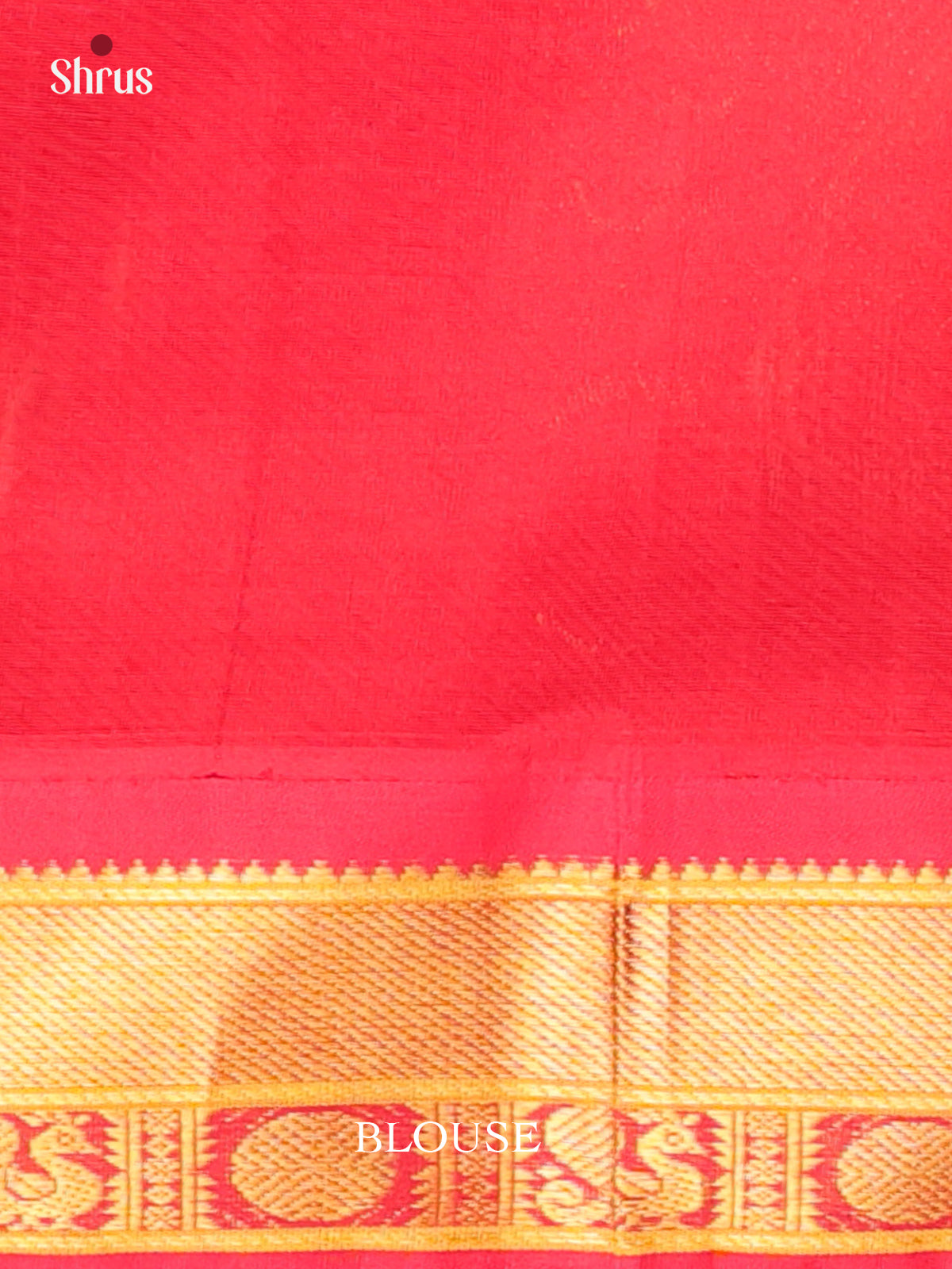 Elephant Black & Red - Silk Cotton Saree