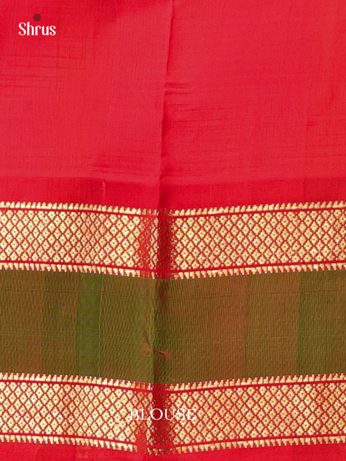 Mustard & Red - Gadwal silk Saree