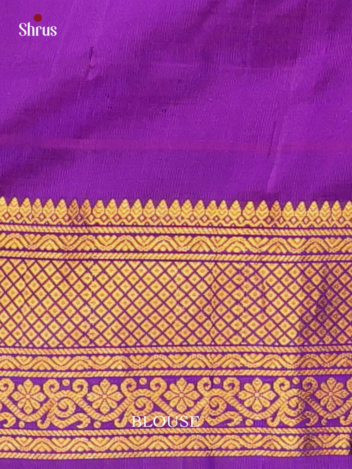 Double Shaded Green & Violet- Gadwal silk Saree