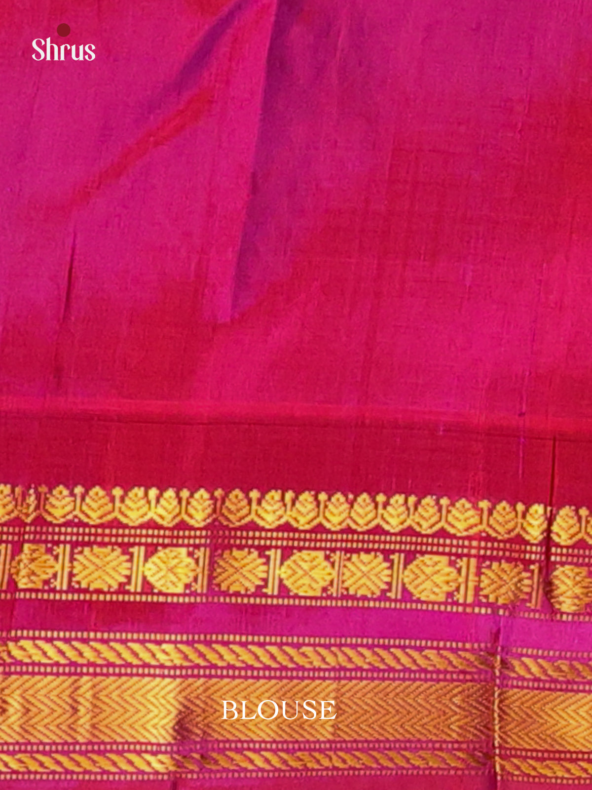 Yellow & Pink - Gadwal silk Saree