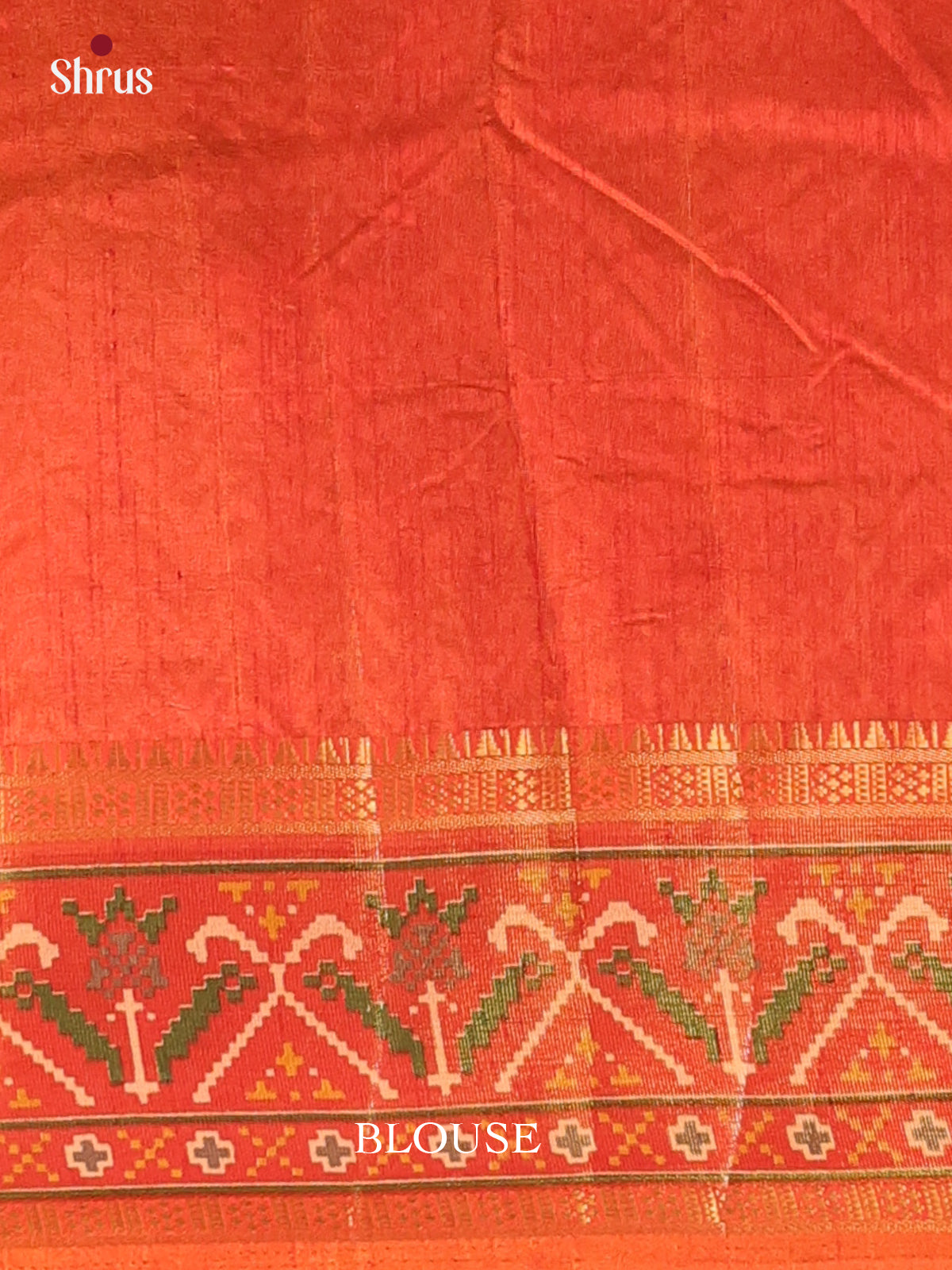 Brown & Orange- Semi Patola Saree - Shop on Shrus.com