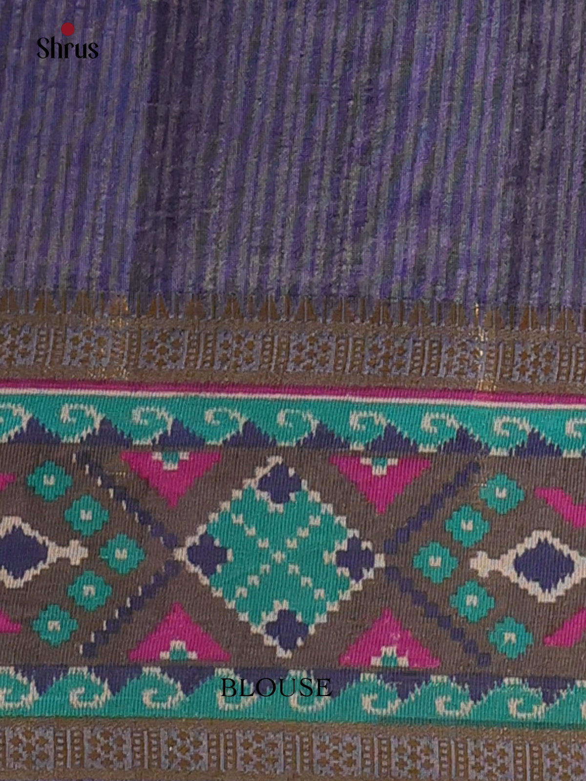 Blue- Semi Patola Saree - Shop on Shrus.com