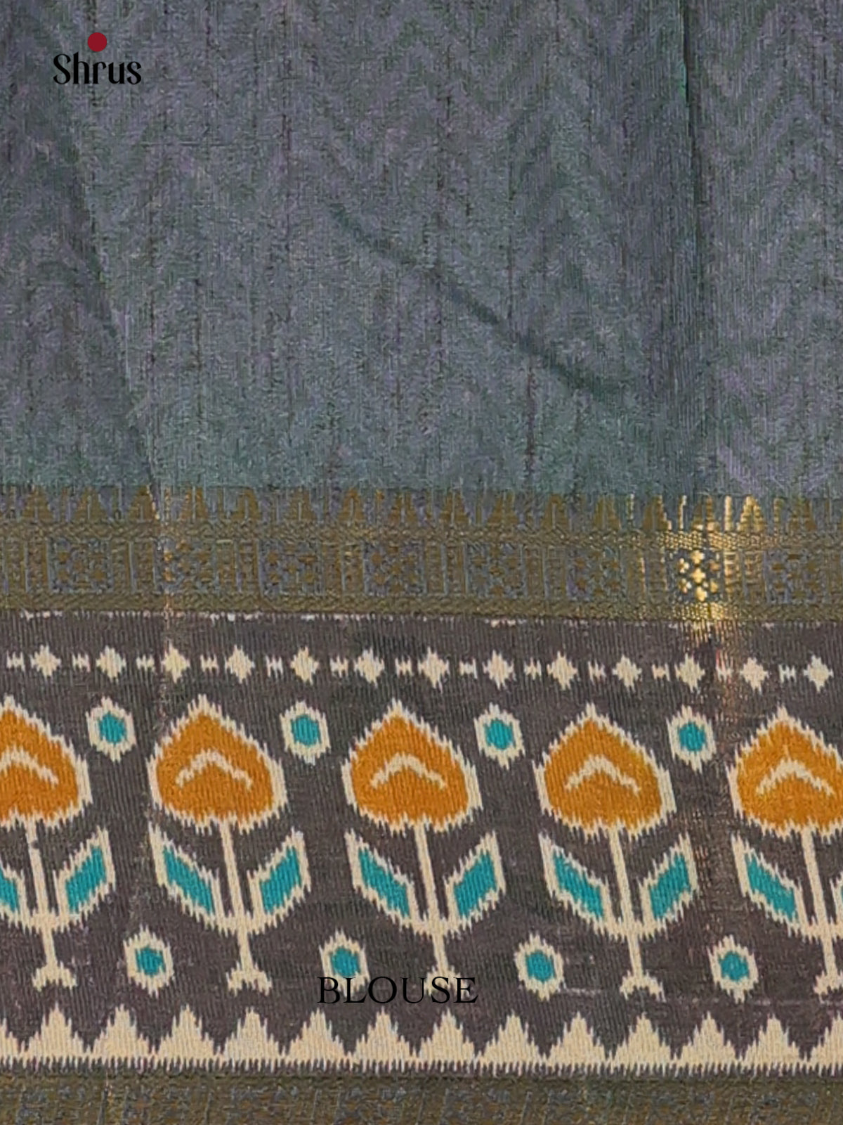 Teal  & Green  - Semi Patola Saree