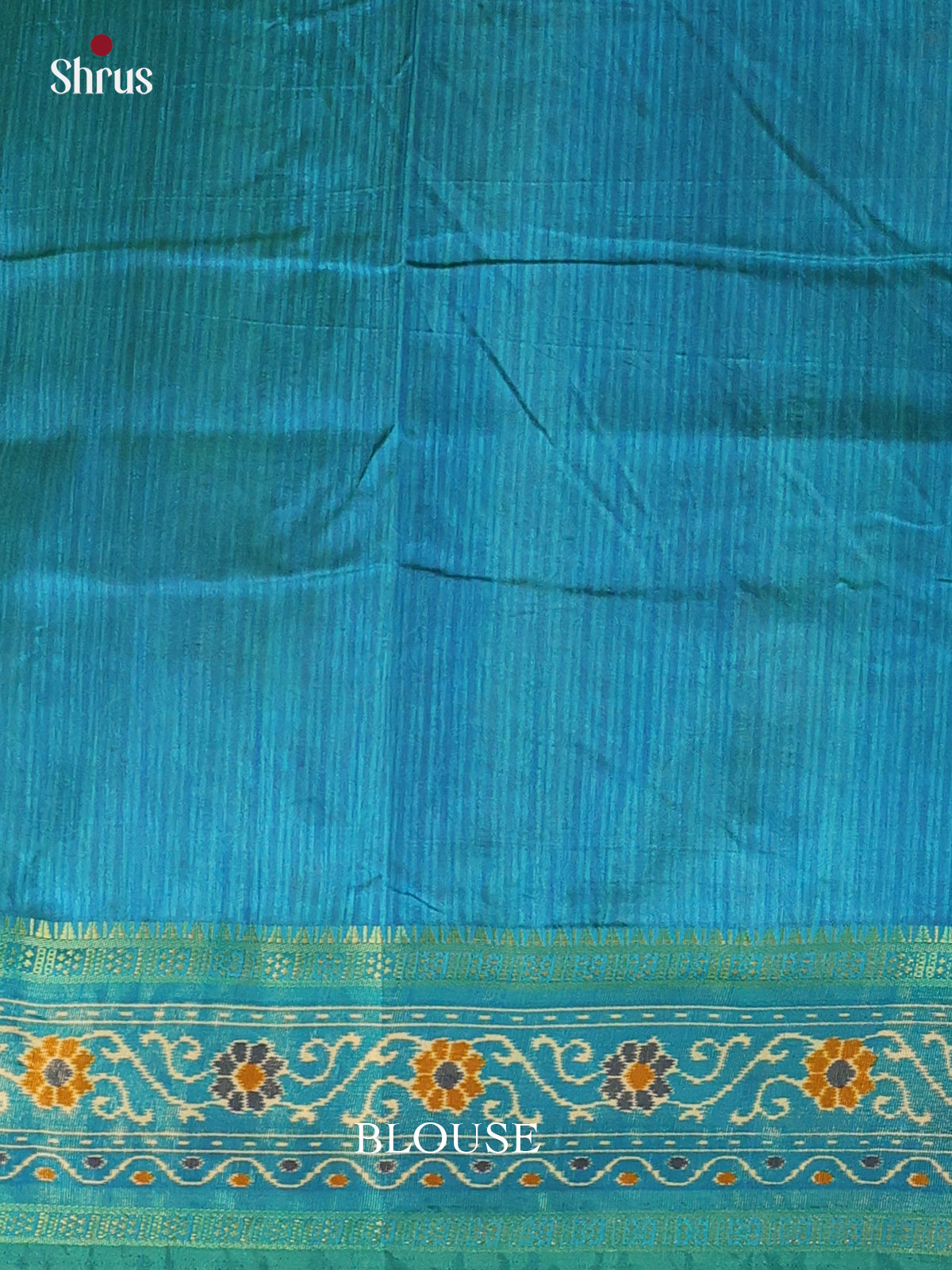 Green & Blue - Semi Patola Saree - Shop on Shrus.com