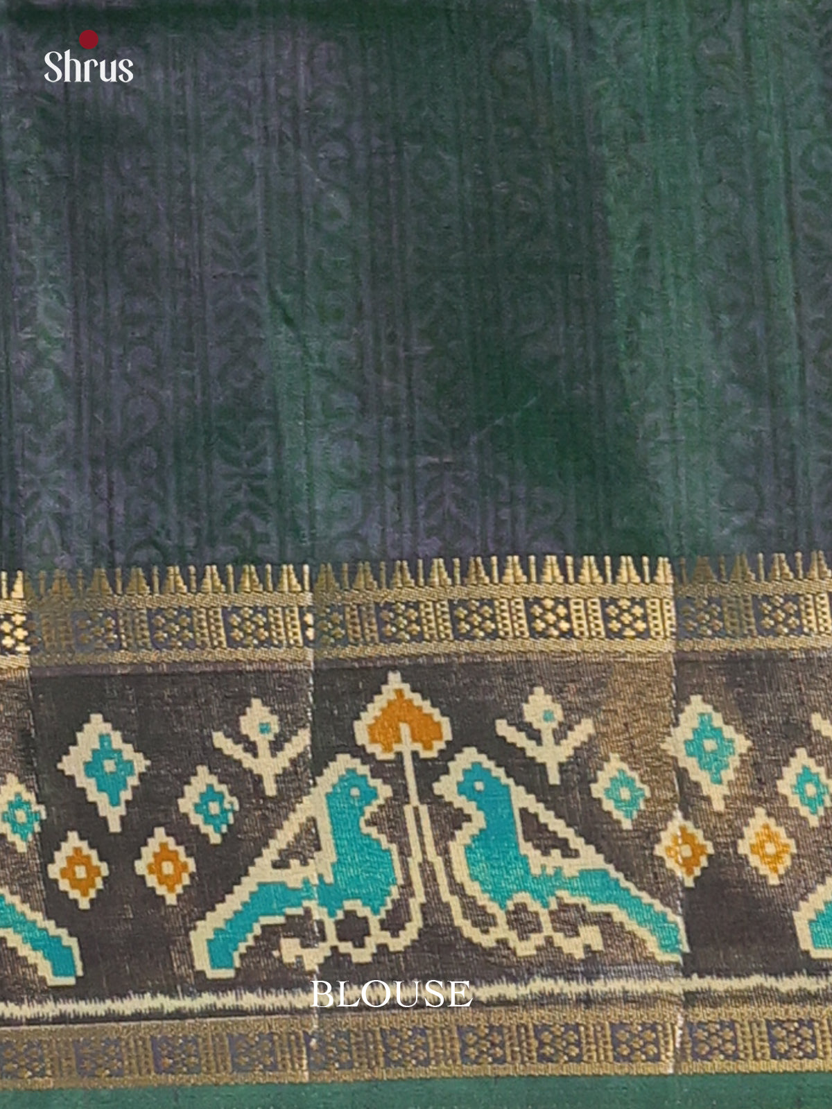 Teal & Green - Semi Patola Saree - Shop on Shrus.com