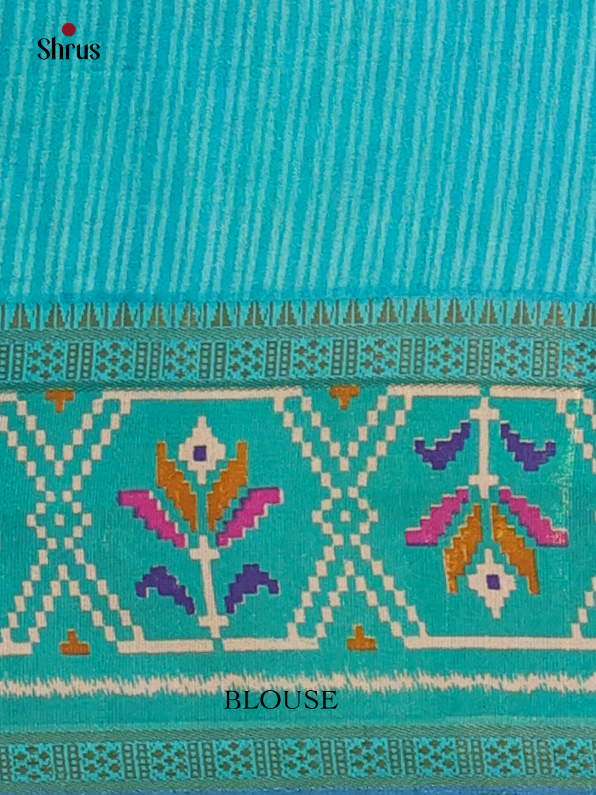 Violet & Teal - Semi Patola Saree