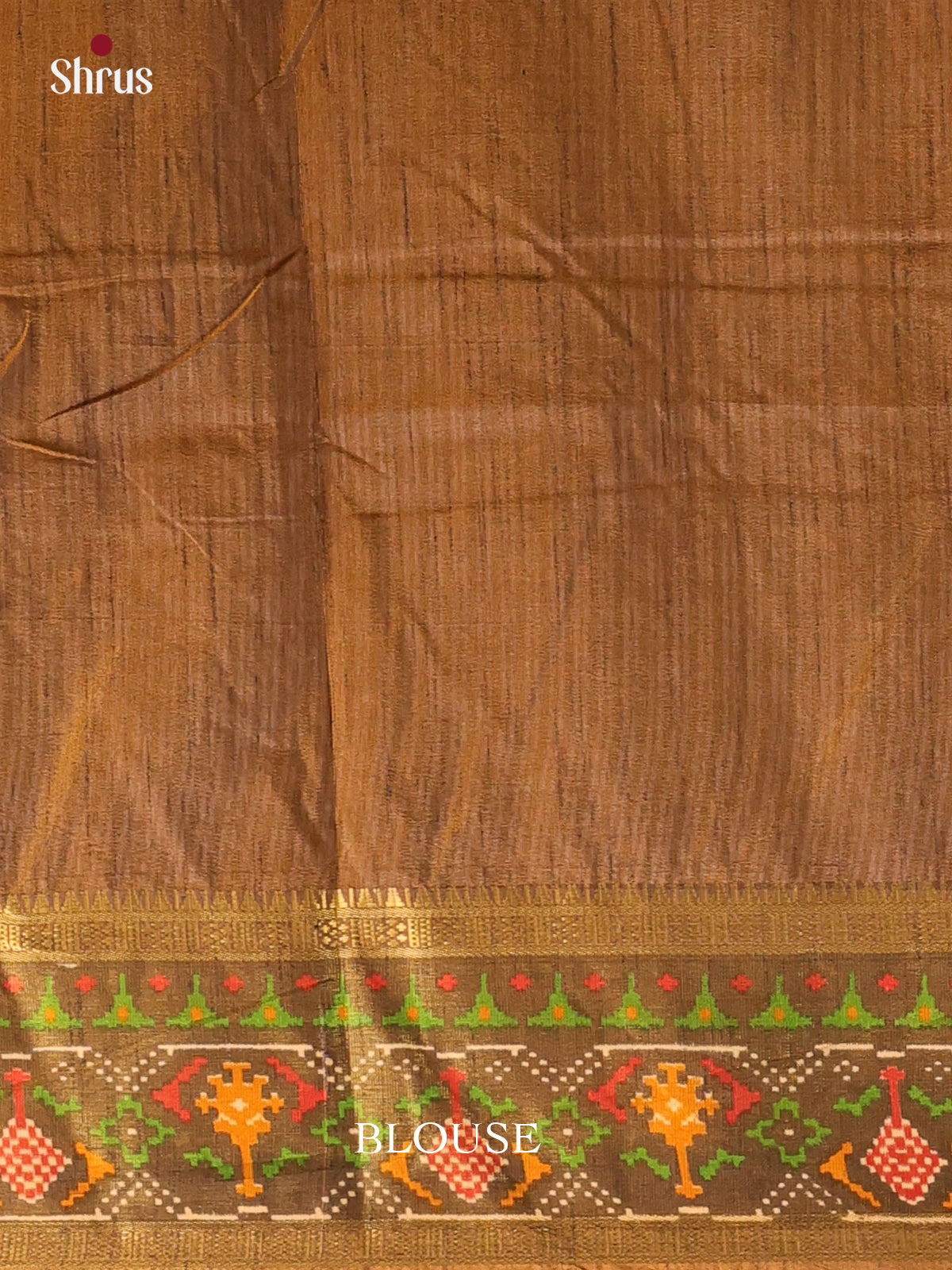 Beige & Brown - Semi Patola Saree - Shop on Shrus.com