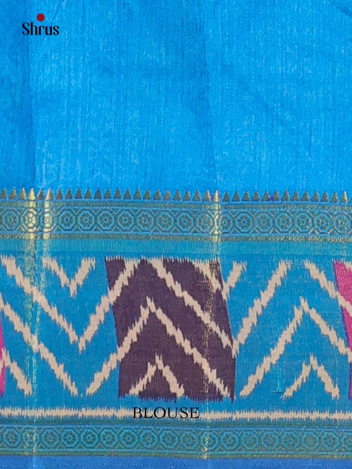 Violet & Blue - Semi Patola Saree