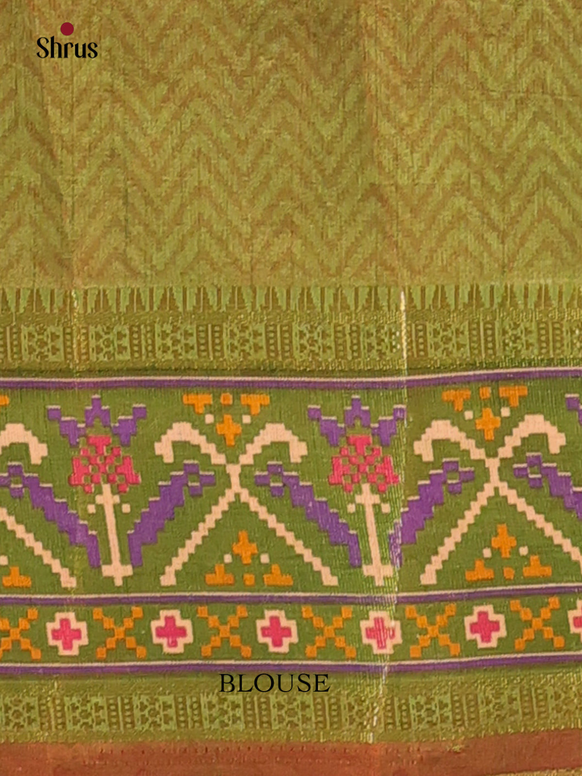 Red & Green- Semi Patola Saree - Shop on Shrus.com