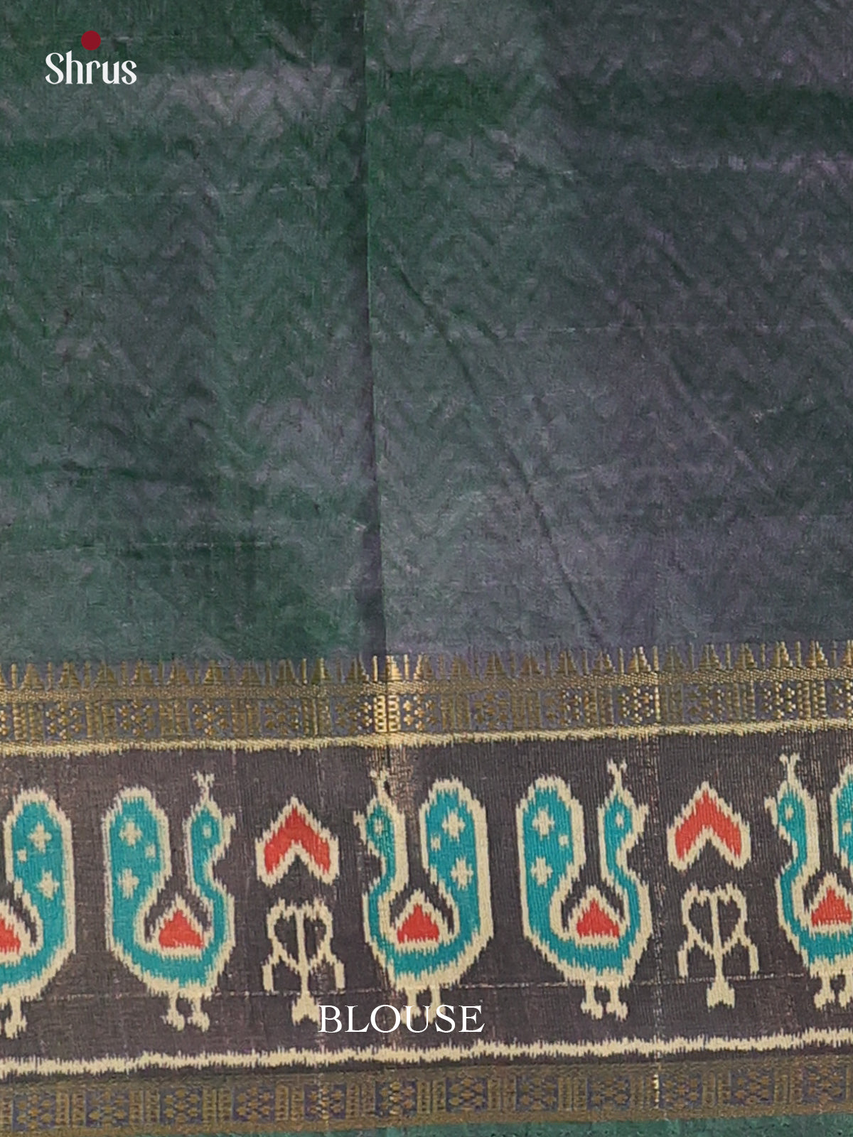 Teal & Green- Semi Patola Saree - Shop on Shrus.com