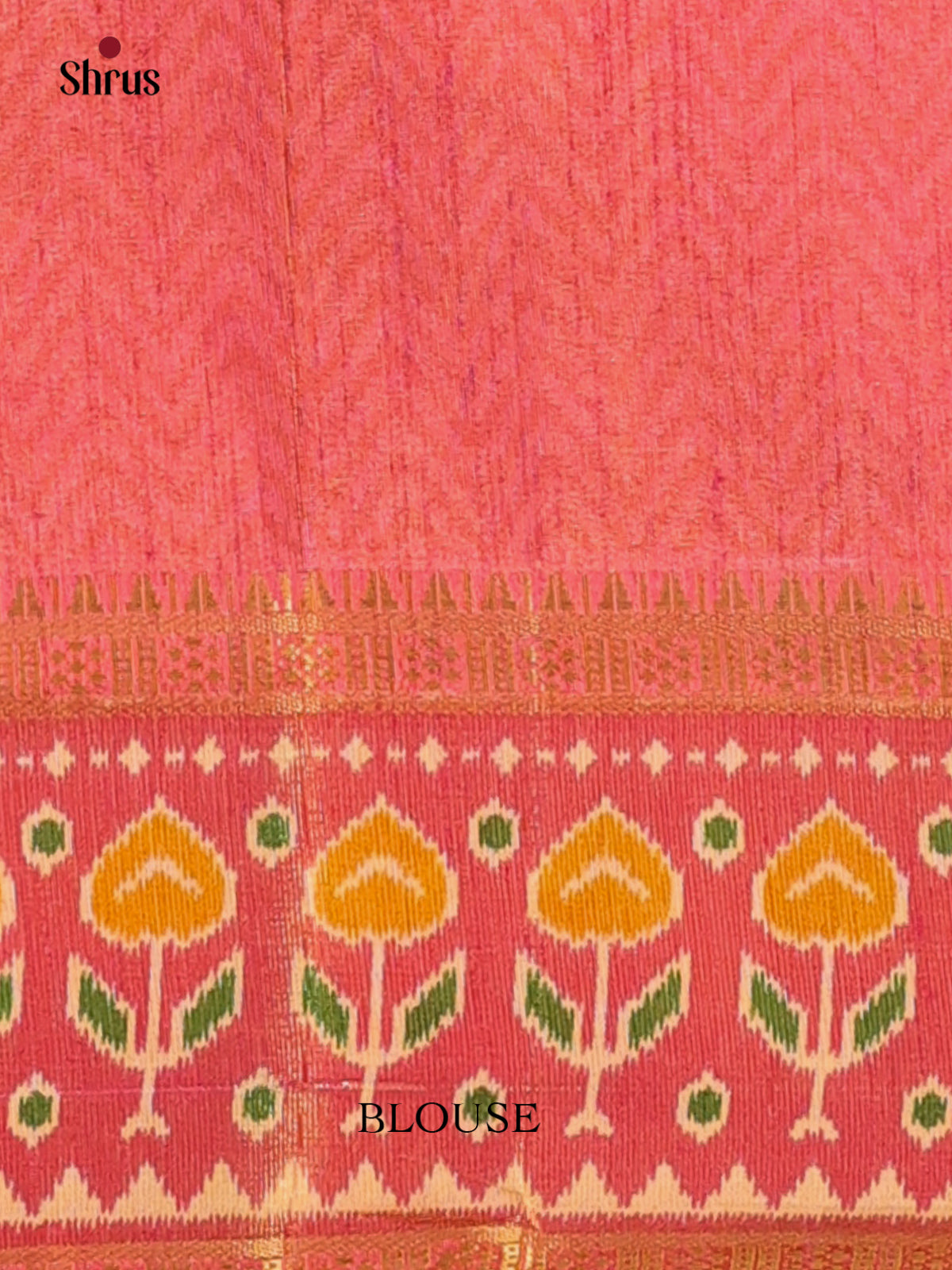 Green & Brick - Semi Patola Saree - Shop on Shrus.com