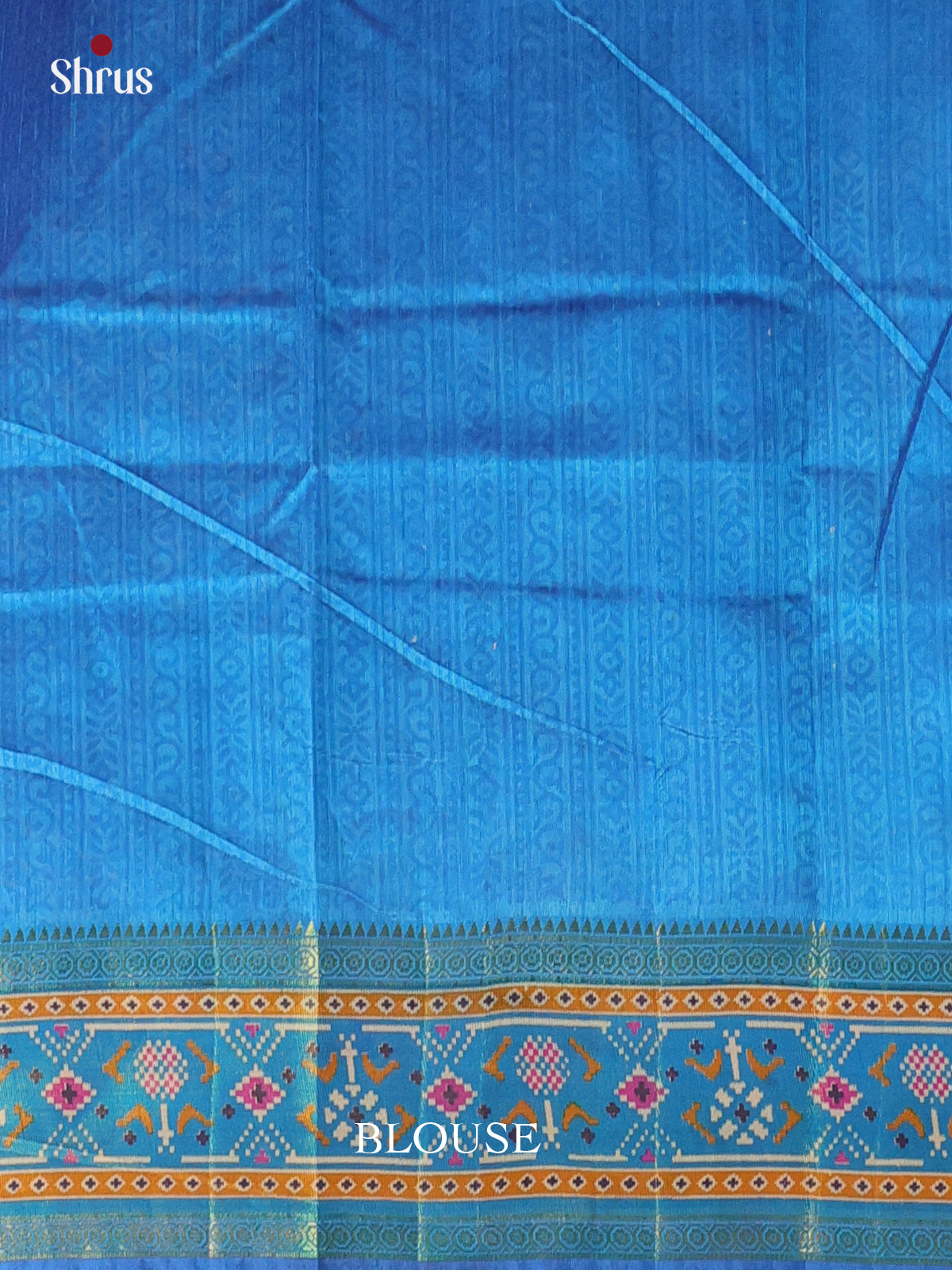 Violet & Blue - Semi Patola Saree