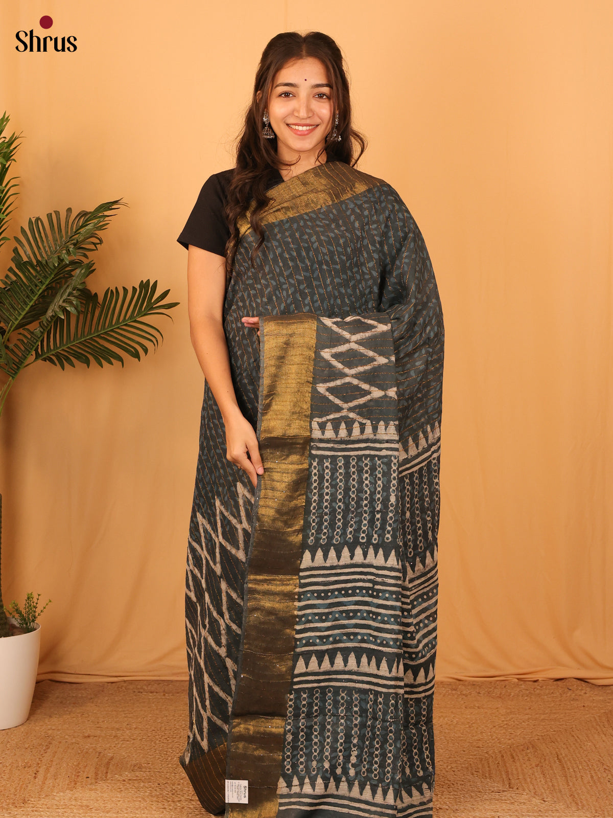 CLS31027 - Semi Chanderi Saree