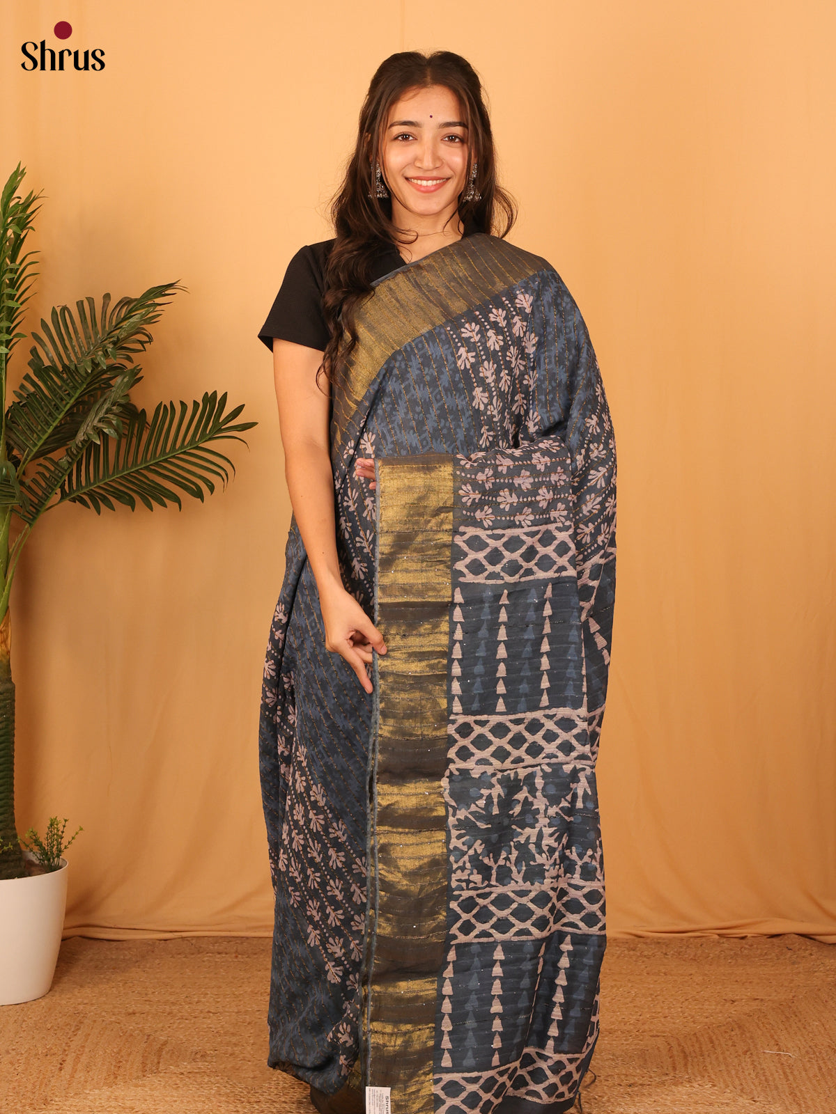 CLS31039 - Semi Chanderi Saree