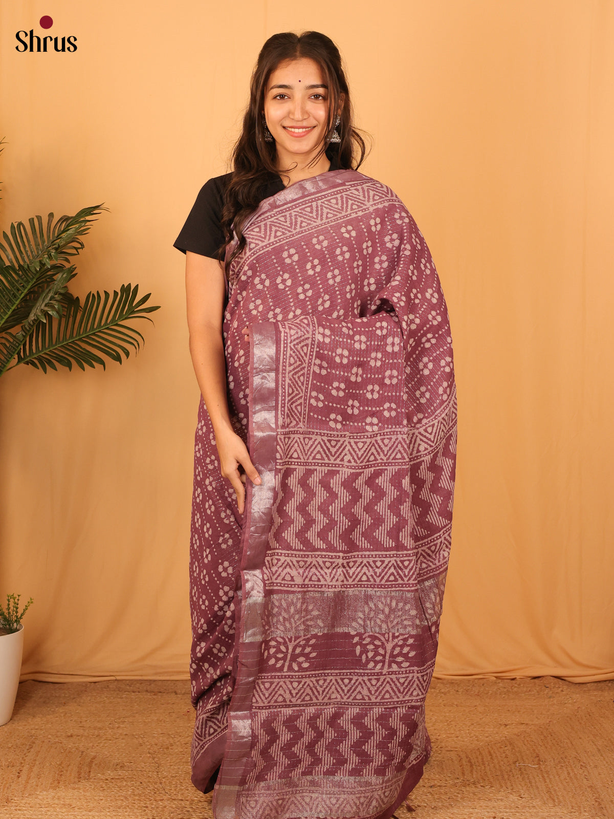 CLS31072 - Semi Chanderi Saree