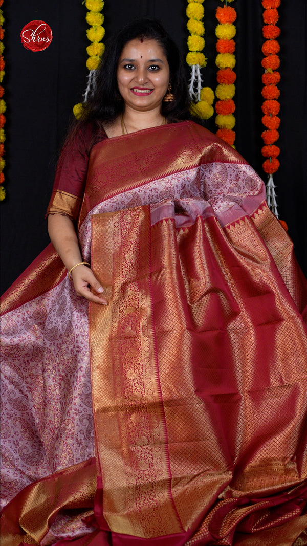 Pink(Single Tone) - Kanchipuram silk Saree - Shop on ShrusEternity.com