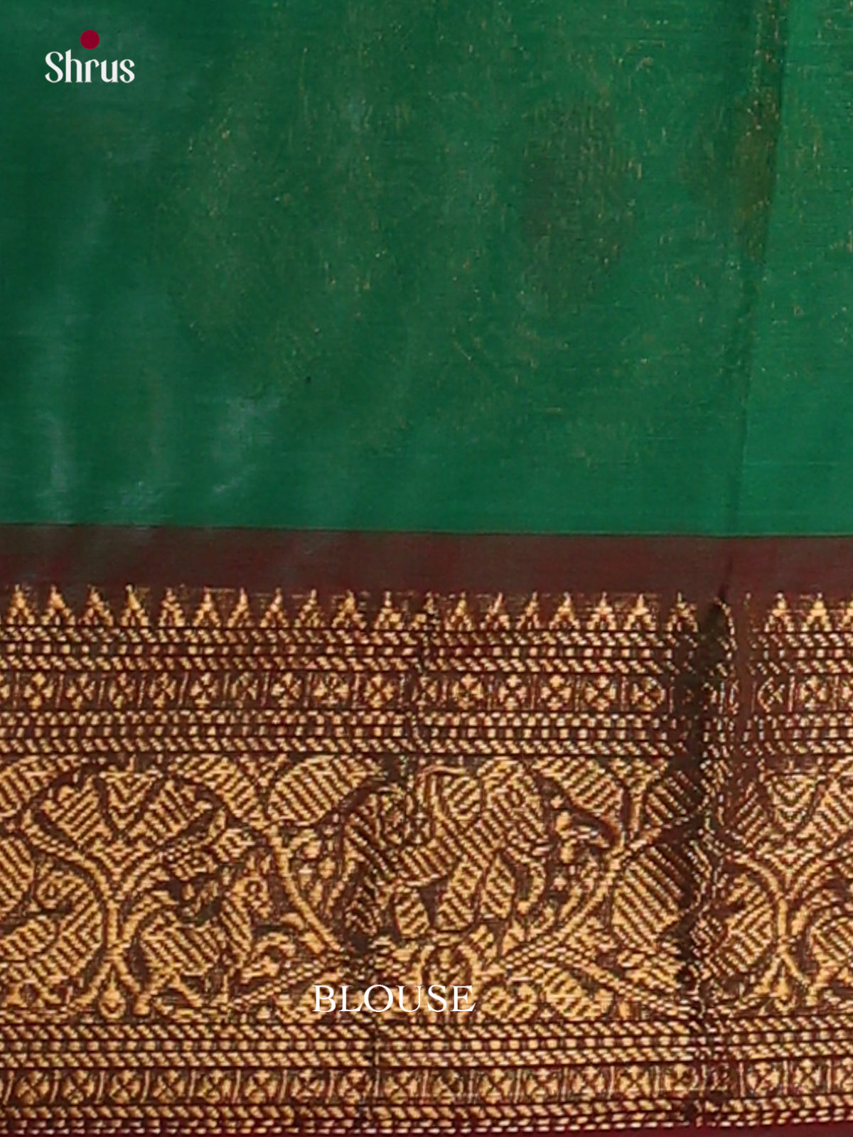 Charming Green Chettinad Cotton Sarees With Gold Floral Buttas & Maroon Zari Border