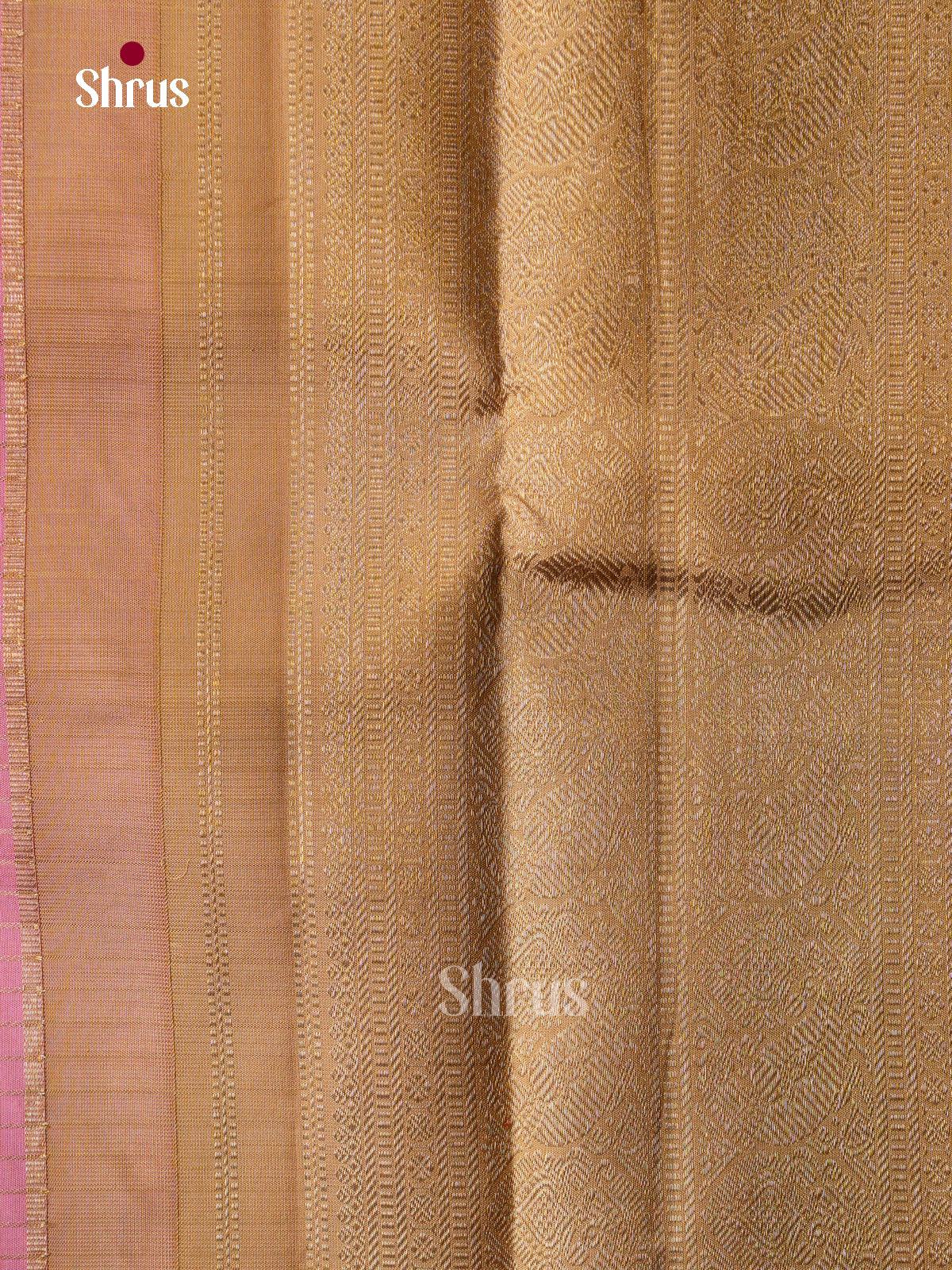 Chic Light Pink Kanchipuram Saree With Small Zari Checks | Golden Temple Zari Border & Pallu