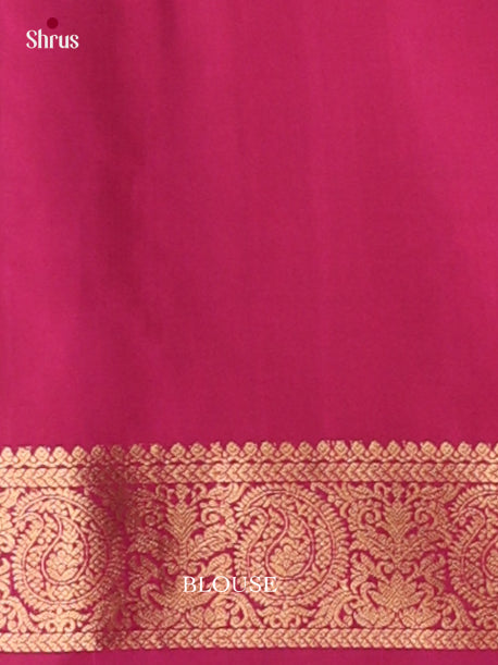 Chic Mustard Yellow Pure Soft Silk Sarees With Stripes, Buttas, Magenta Pink Zari Border & Brocade Pallu 1