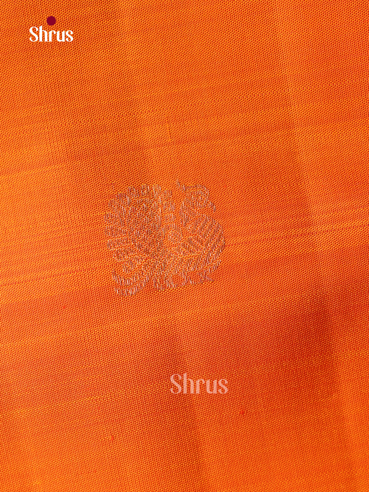 Classic Orange Kanchipuram Pattu Saree With Zari Buttas | Crimson Red Border With Zari Bands & Pallu