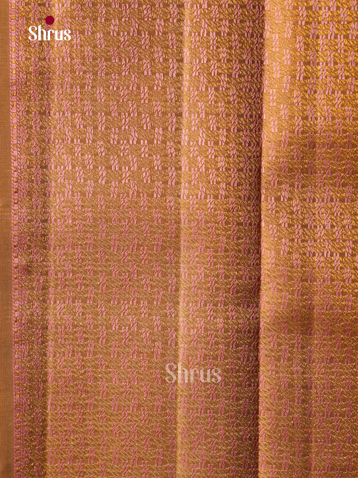 Classy Cream Pattu Saree With Pink & Green Floral Buttas | Peach Border & Pallu With Geometric Brocade