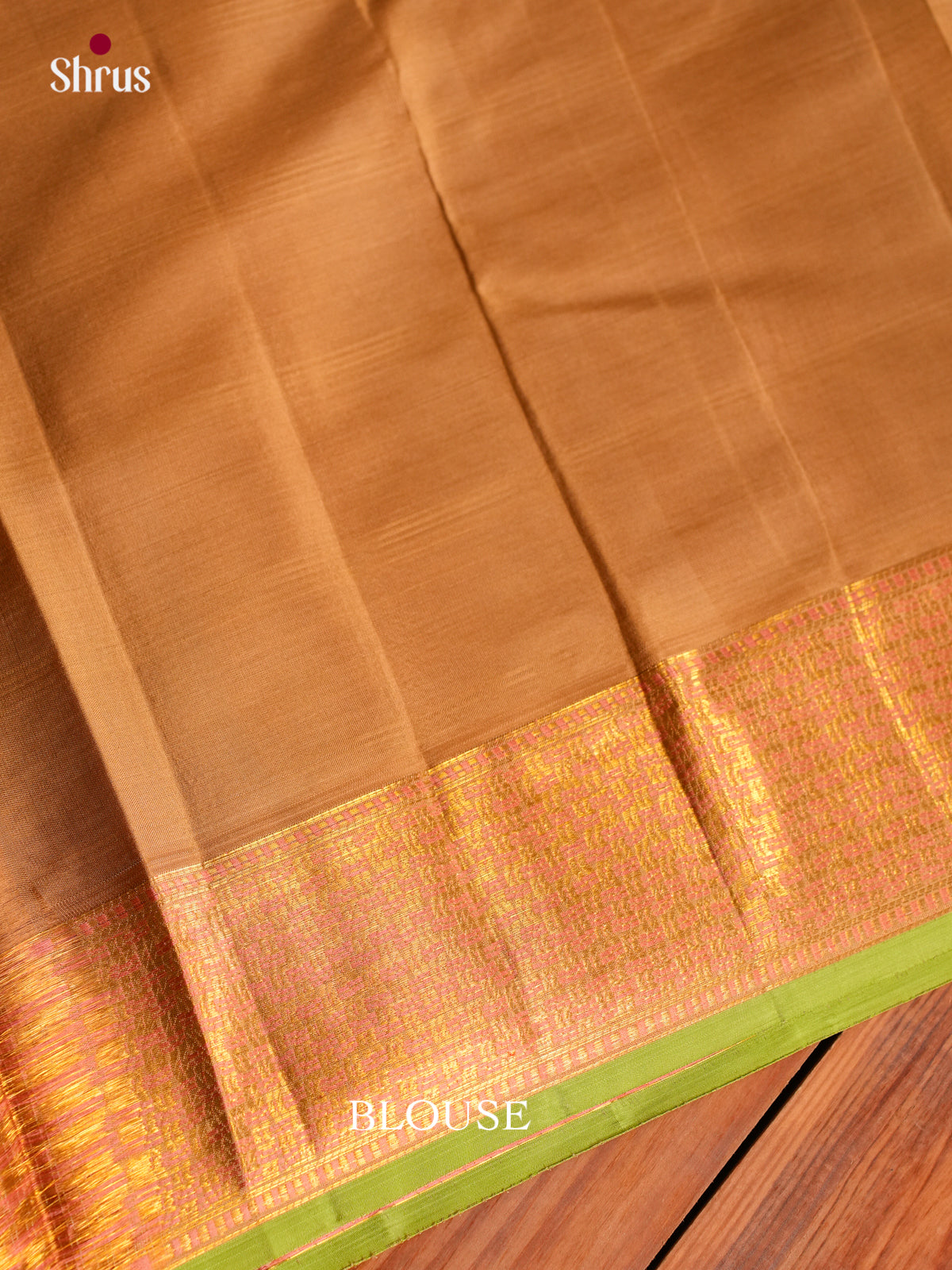 Classy Cream Silk Saree With Pink & Green Floral Buttas | Peach Border & Pallu With Geometric Brocade