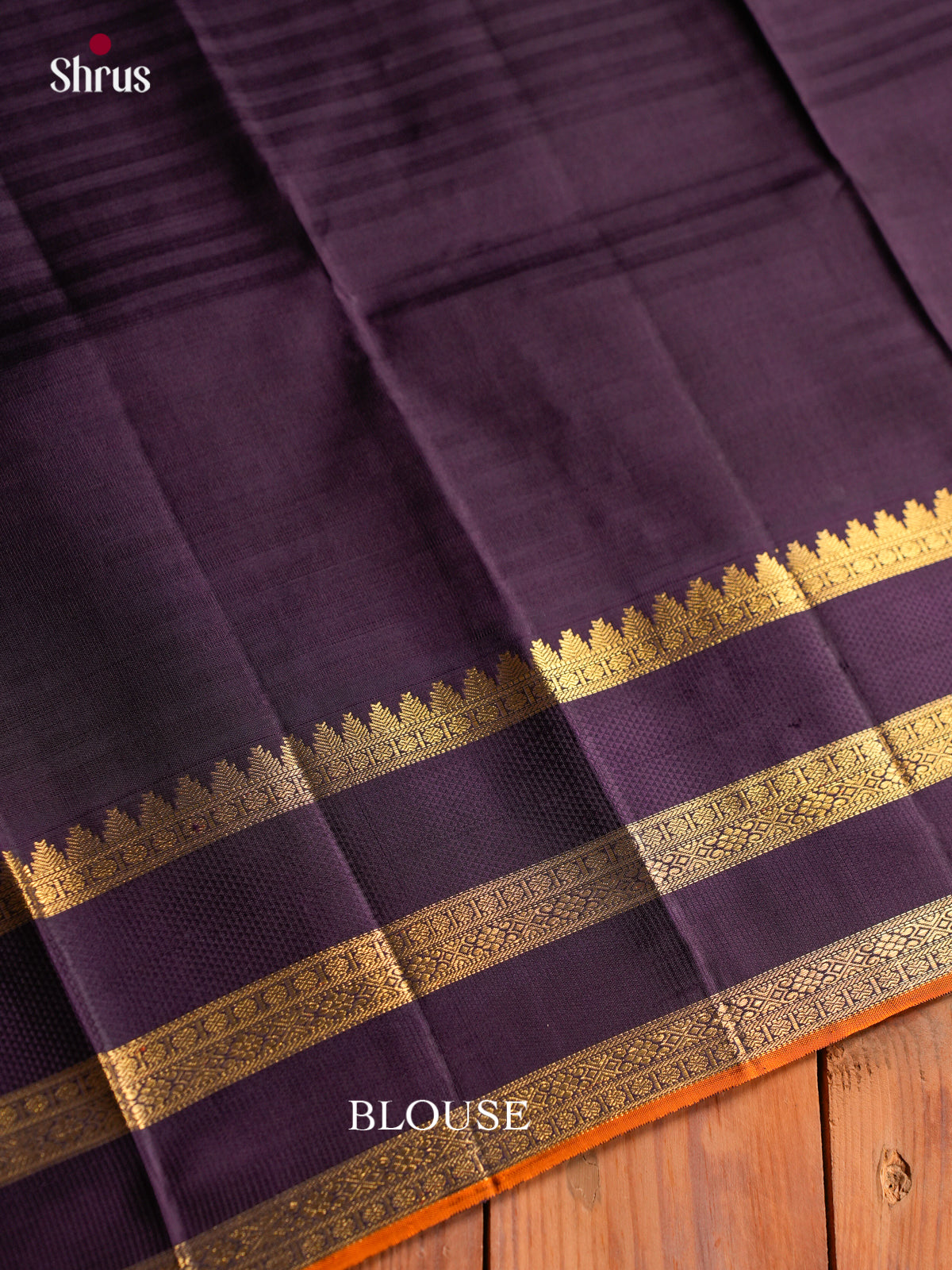 Classy Red Pattu Saree With Self Stripes & Gold Buttas | Purple Border With Zari Bands