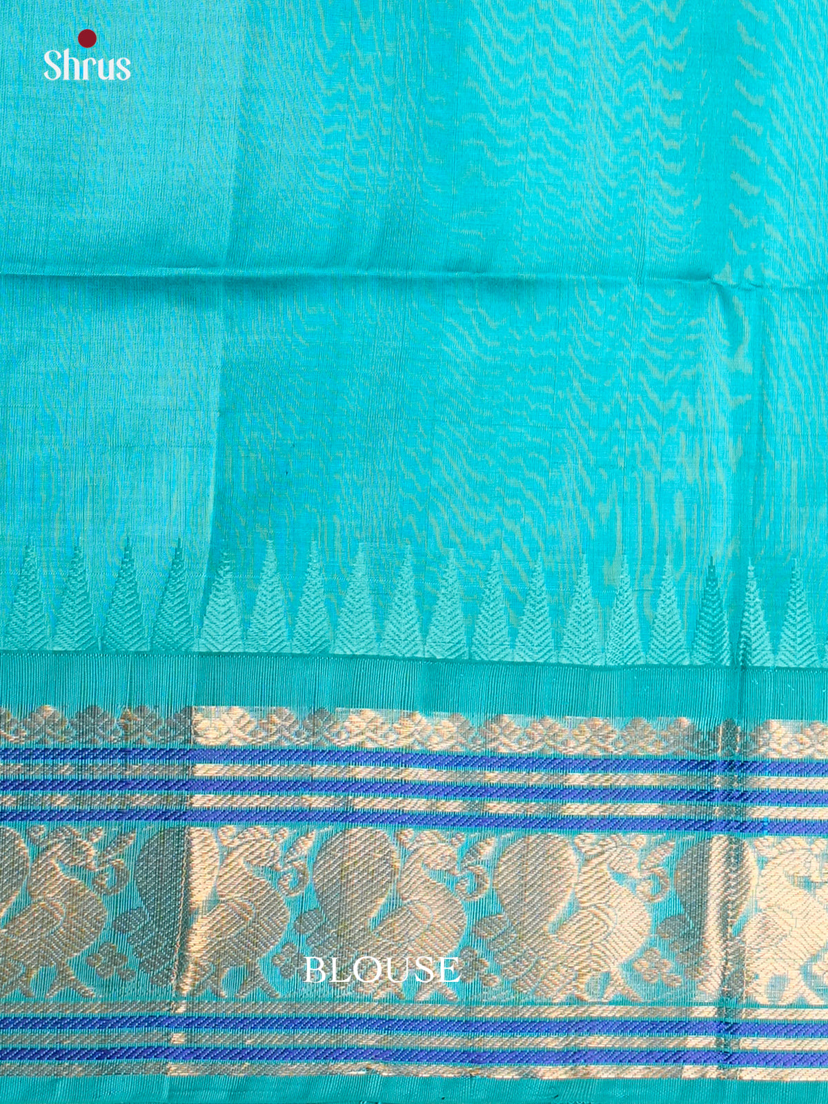 Classy Wine Saree With Zari Motifs & Light Blue Temple Zari Border