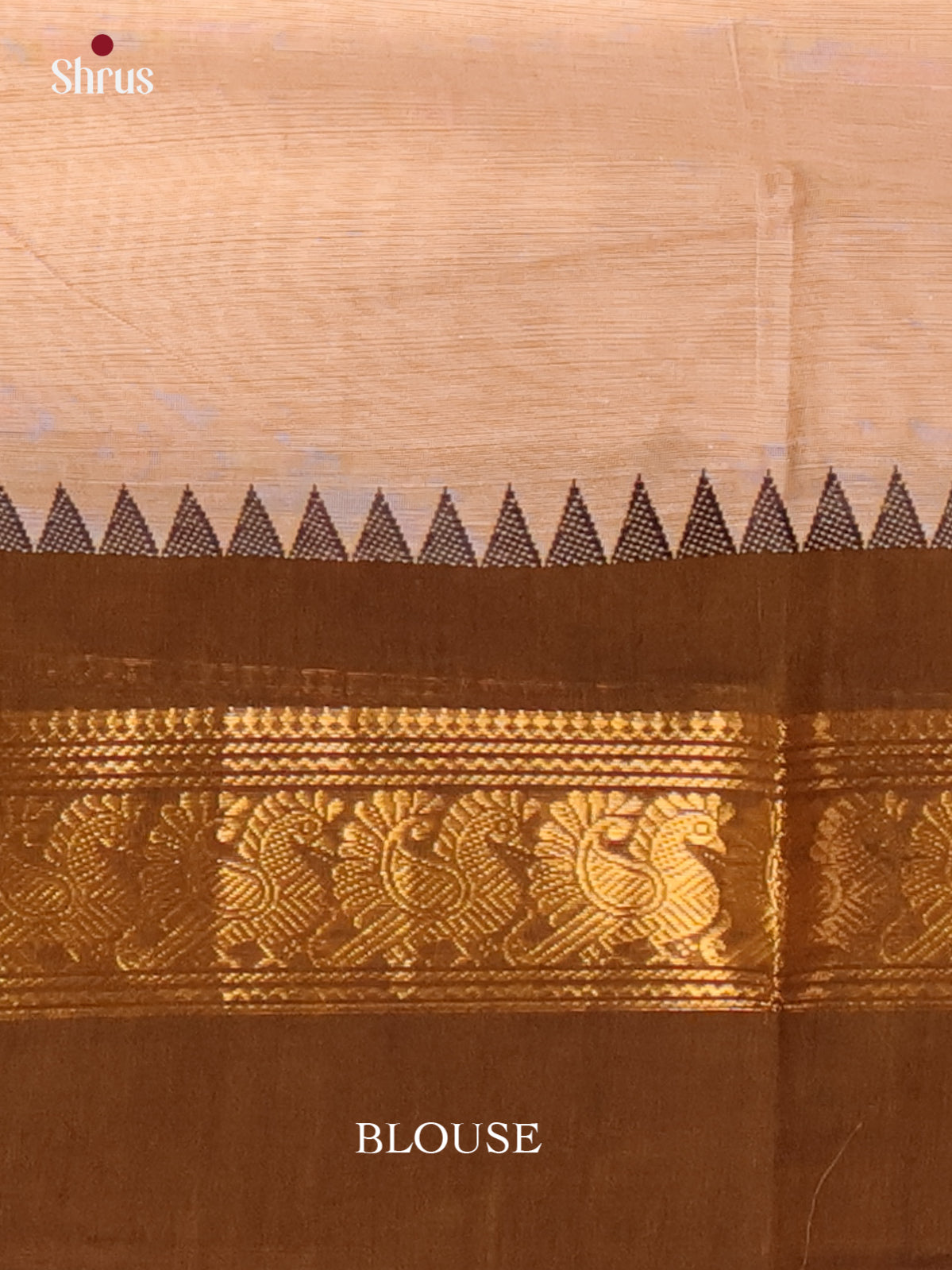 Breezy Cream Chettinad Sarees With Red & Grey Ganga Jamuna Temple Zari Border