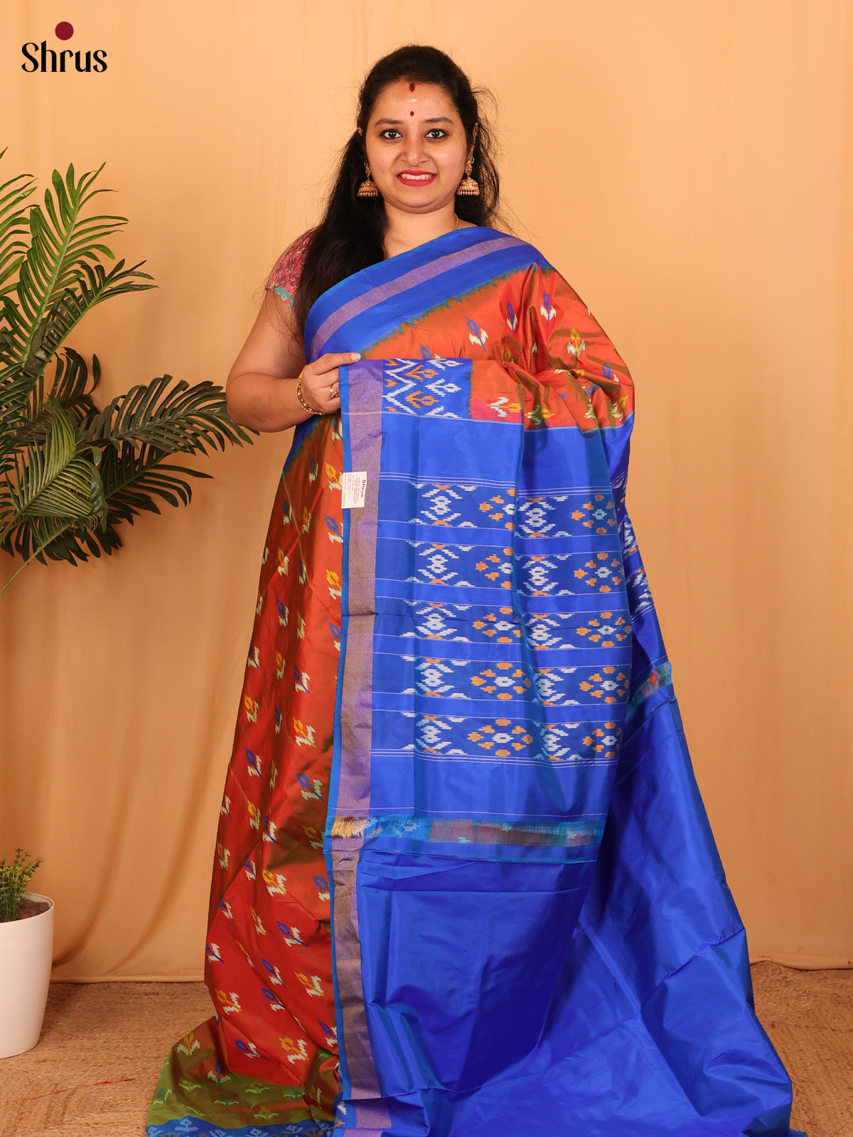 DAS01015 - Ikkat Silk Saree