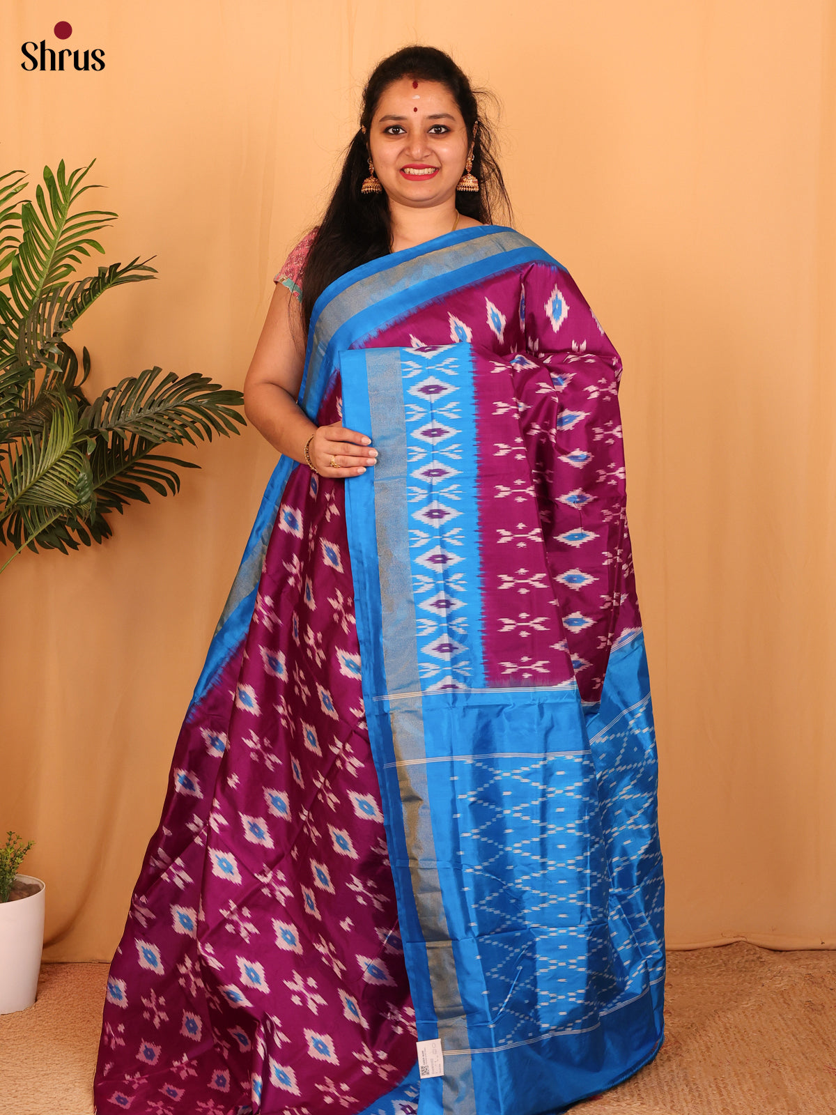 DAS01022 - Ikkat Silk Saree