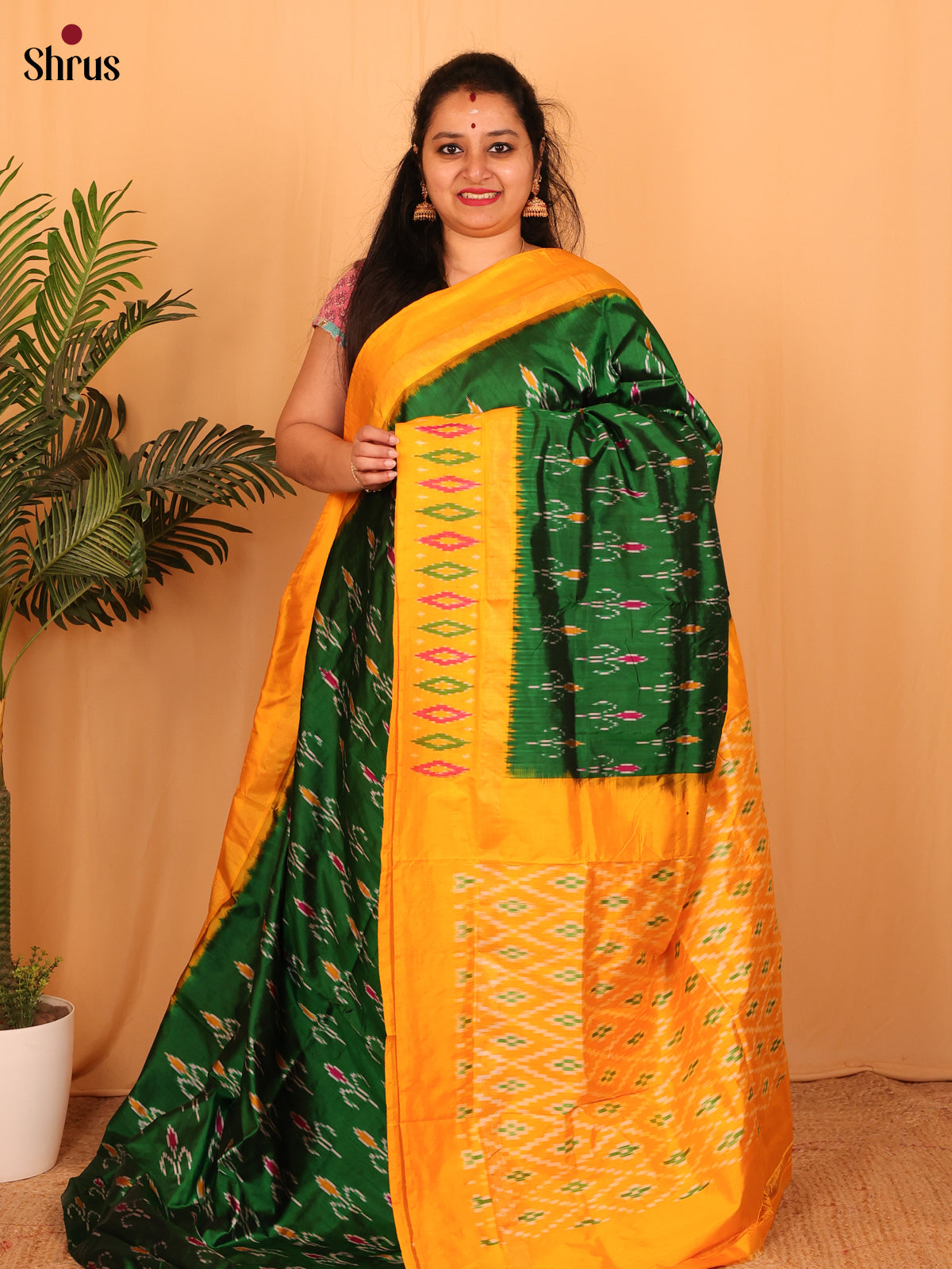 DAS01023 - Ikkat Silk Saree