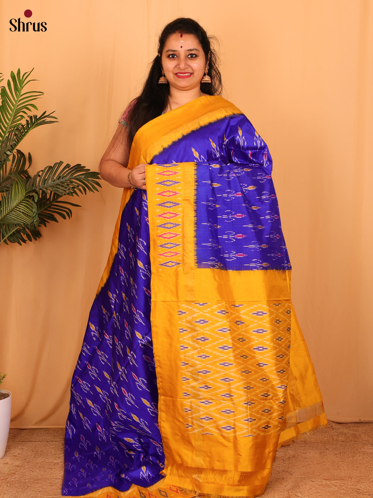 DAS01026 - Ikkat Silk Saree