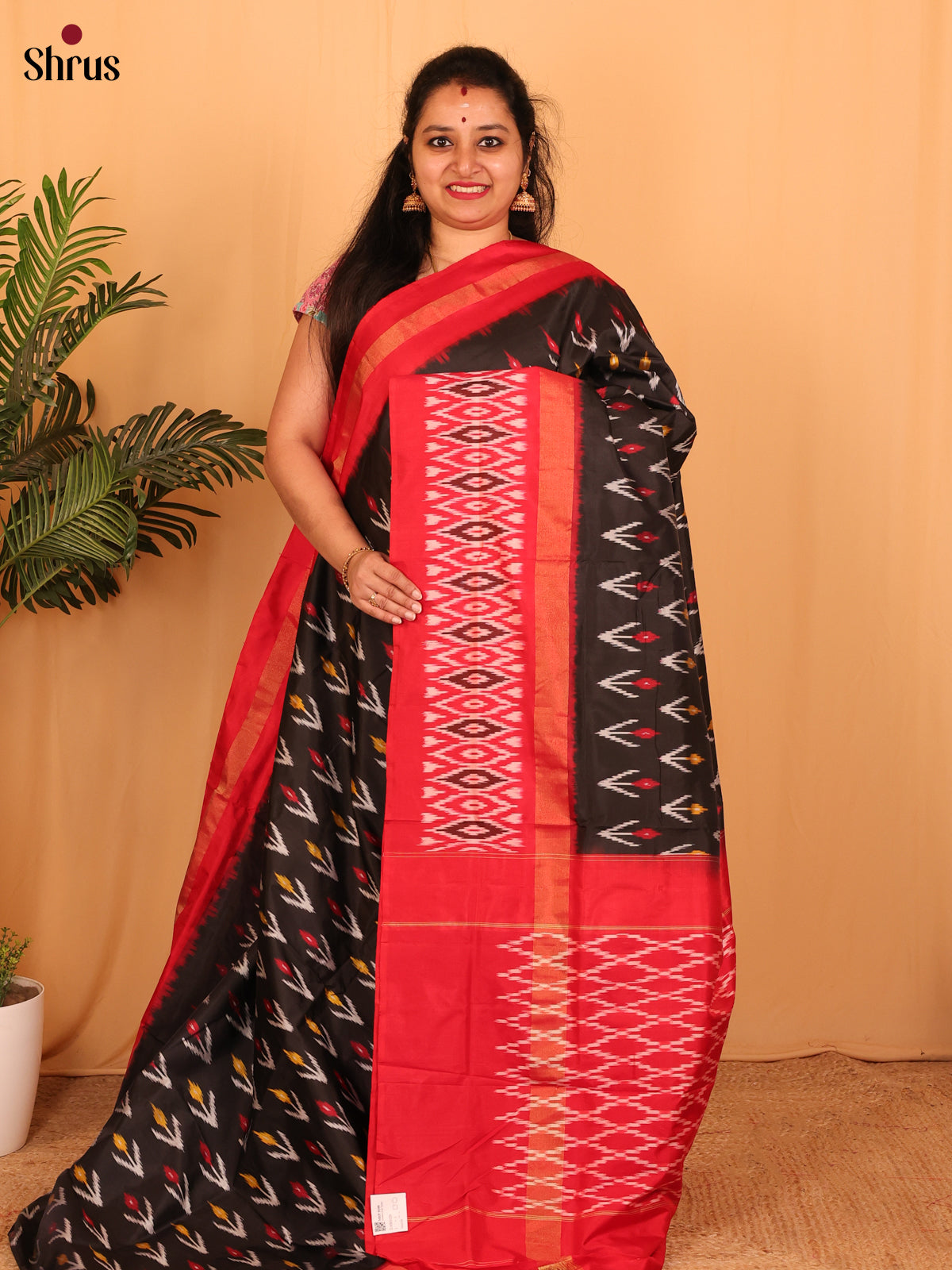 DAS01029 - Ikkat Silk Saree