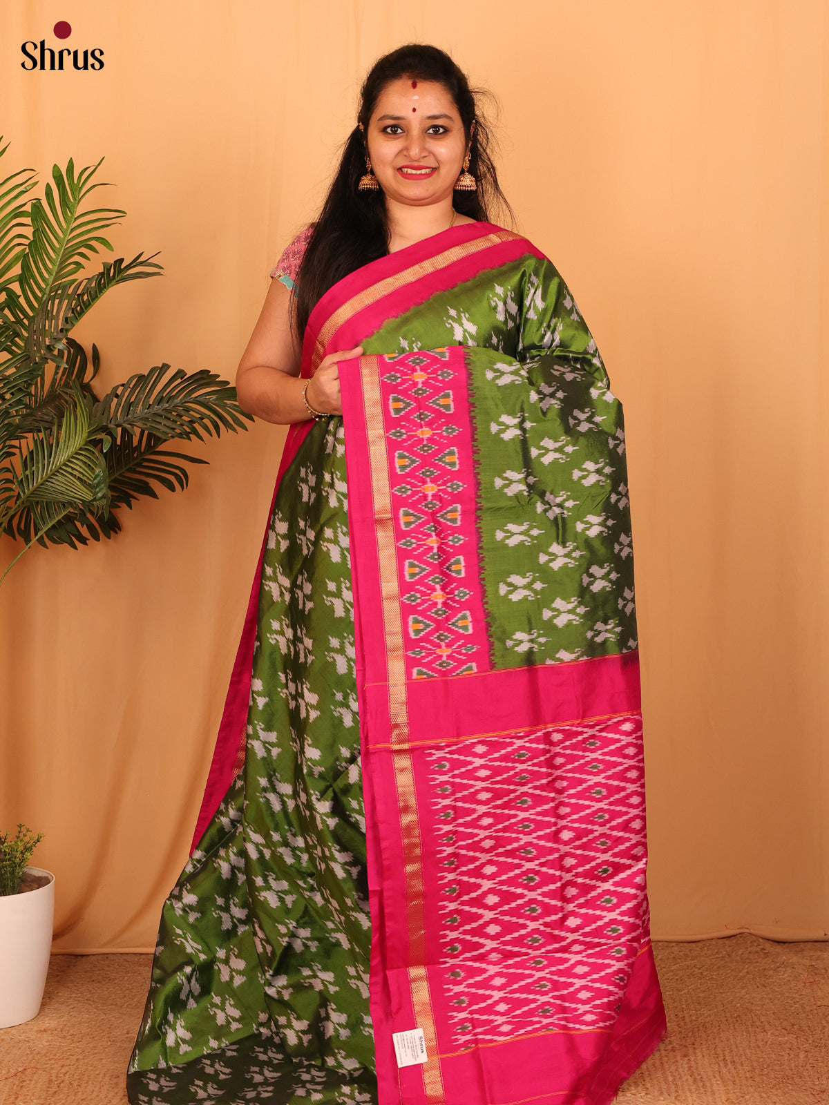 DAS01063 - Ikkat Silk Saree