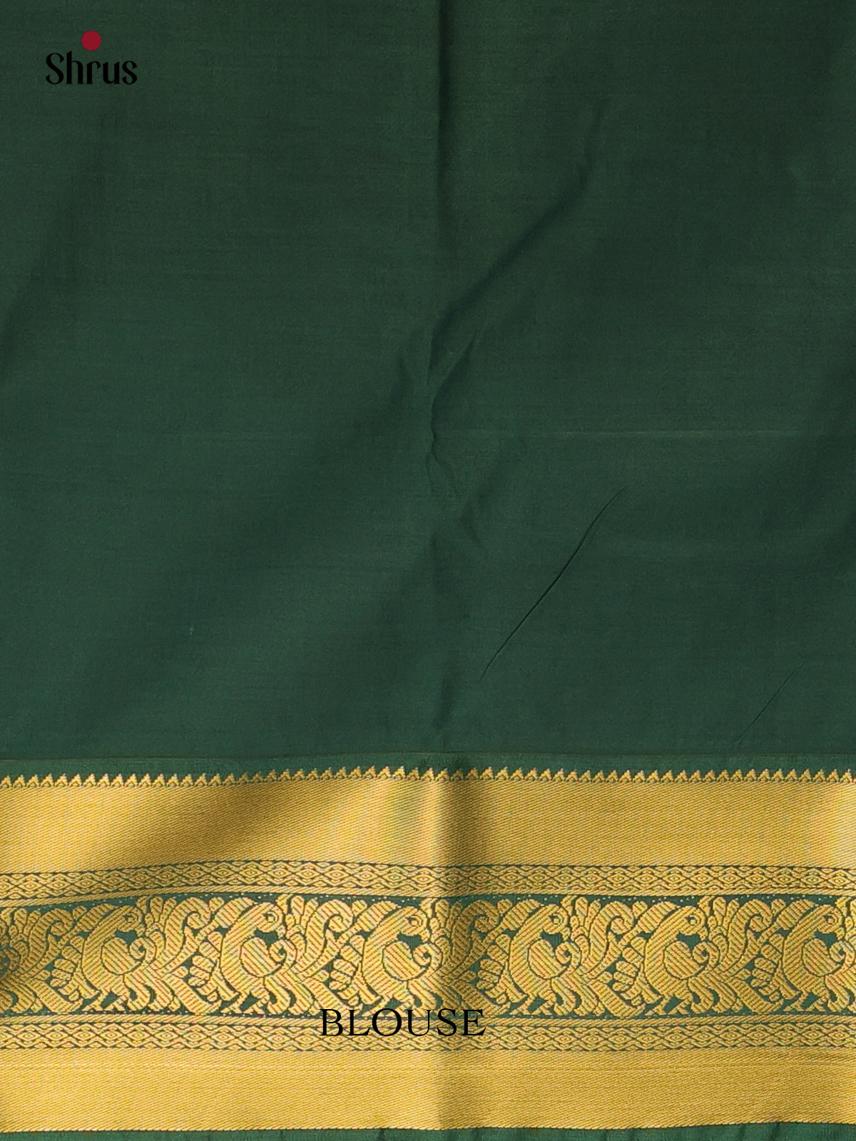 Beige & Green - Bangalori silk Saree