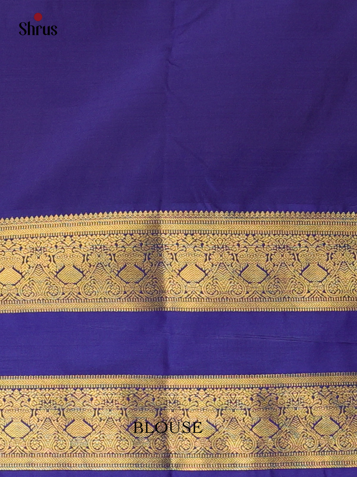 Beige & Blue - Bangalori silk Saree