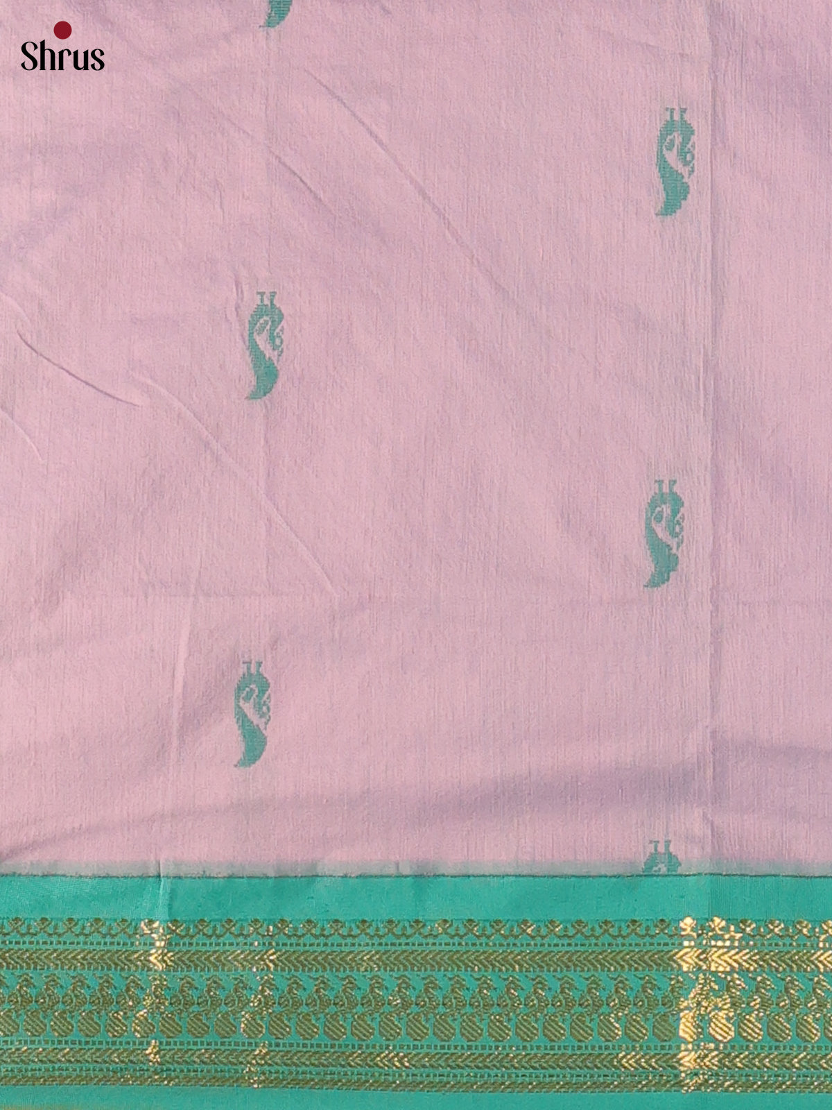 Lavender & Green- Kalyani Cotton salwar unstitch