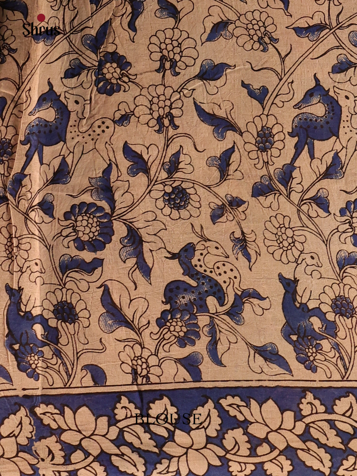 Arakku Maroon & Blue - kalamkari-cotton Saree - Shop on Shrus.com