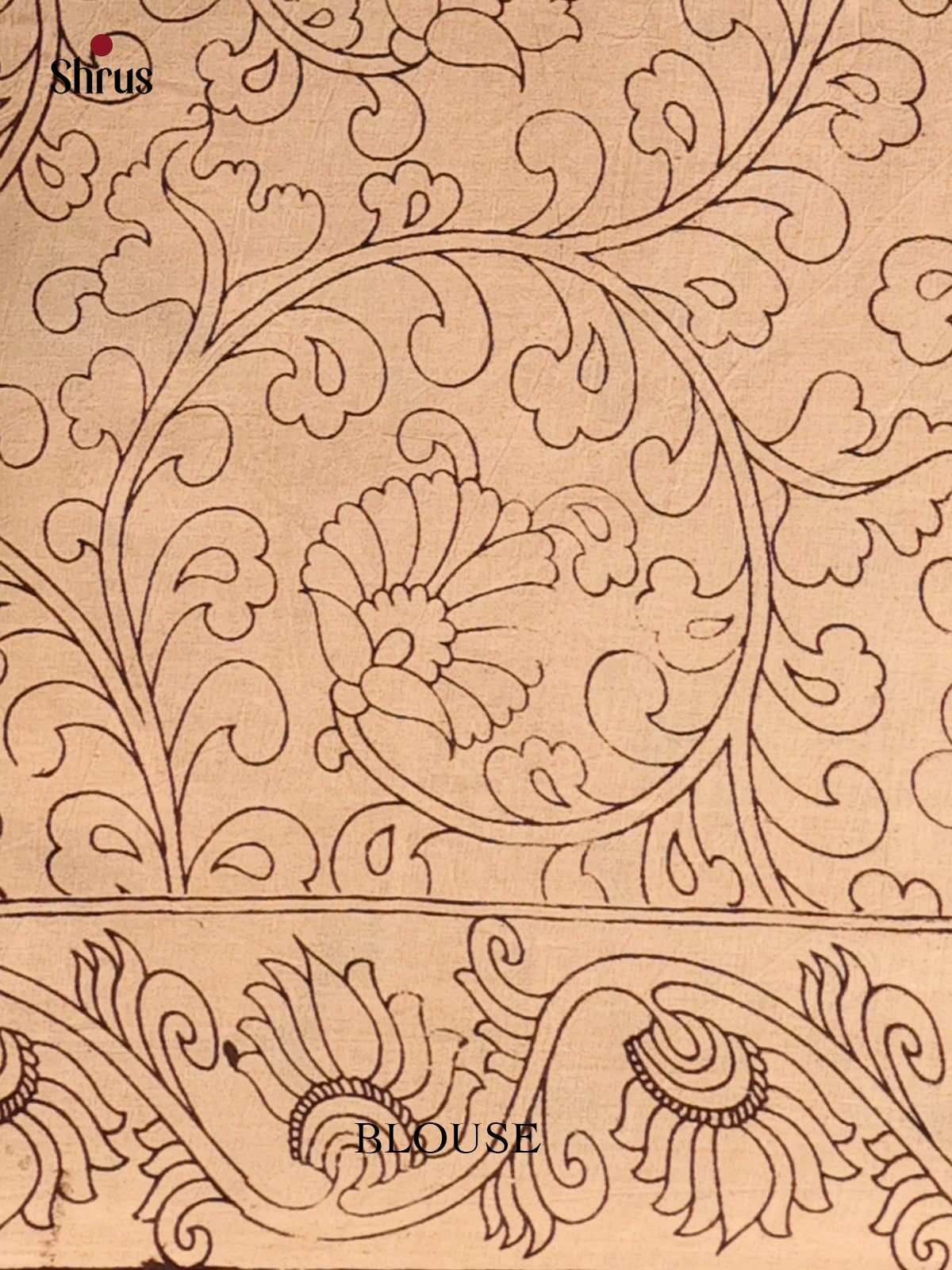 Black & Beige - kalamkari-cotton Saree - Shop on Shrus.com