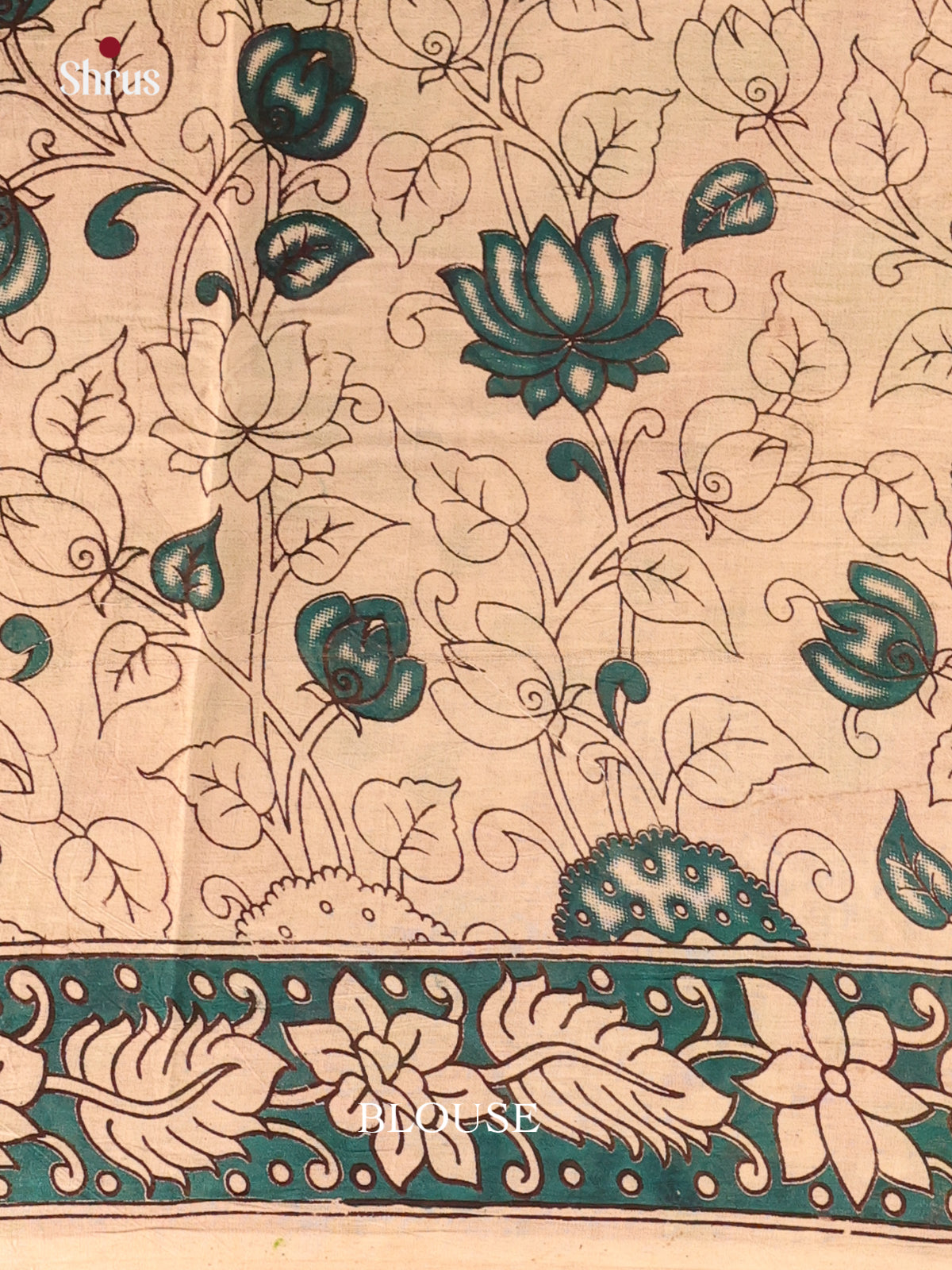 Black & Red - kalamkari-cotton Saree - Shop on Shrus.com