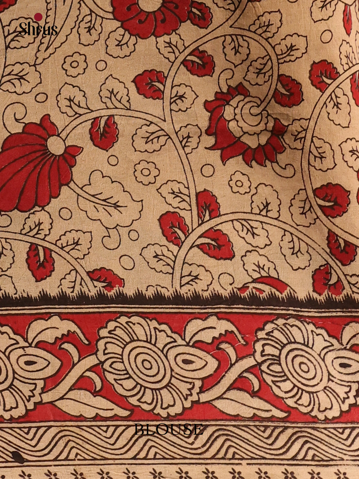 Purple & Maroon - kalamkari-cotton Saree - Shop on Shrus.com