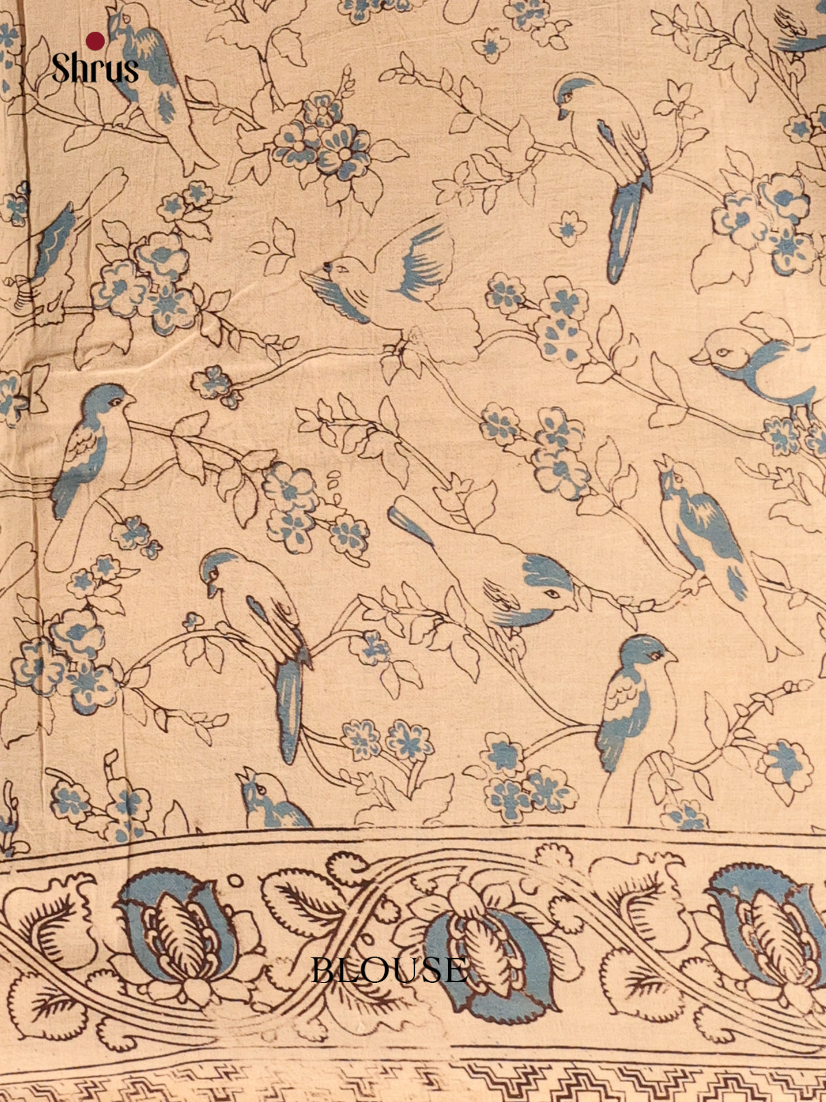 Black & Beige- kalamkari-cotton Saree - Shop on Shrus.com