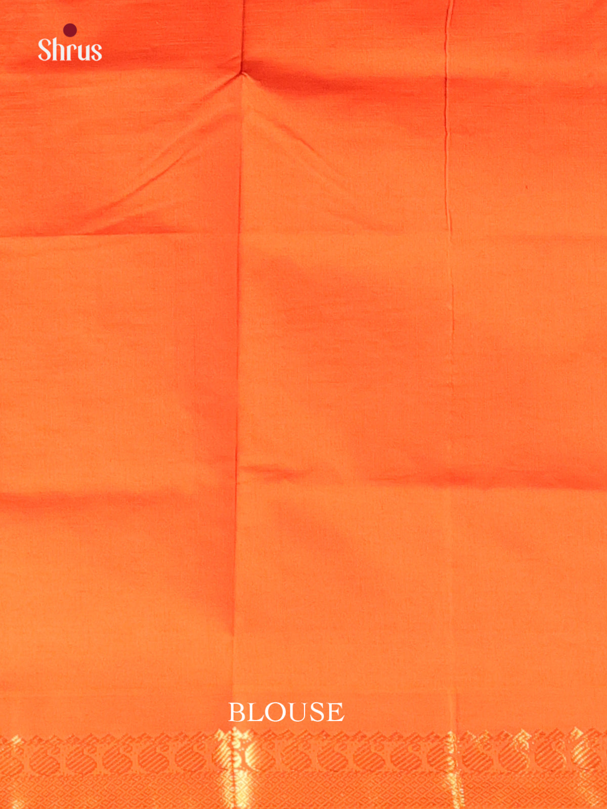 Blue & Orange - Silkcotton-halfpure Saree