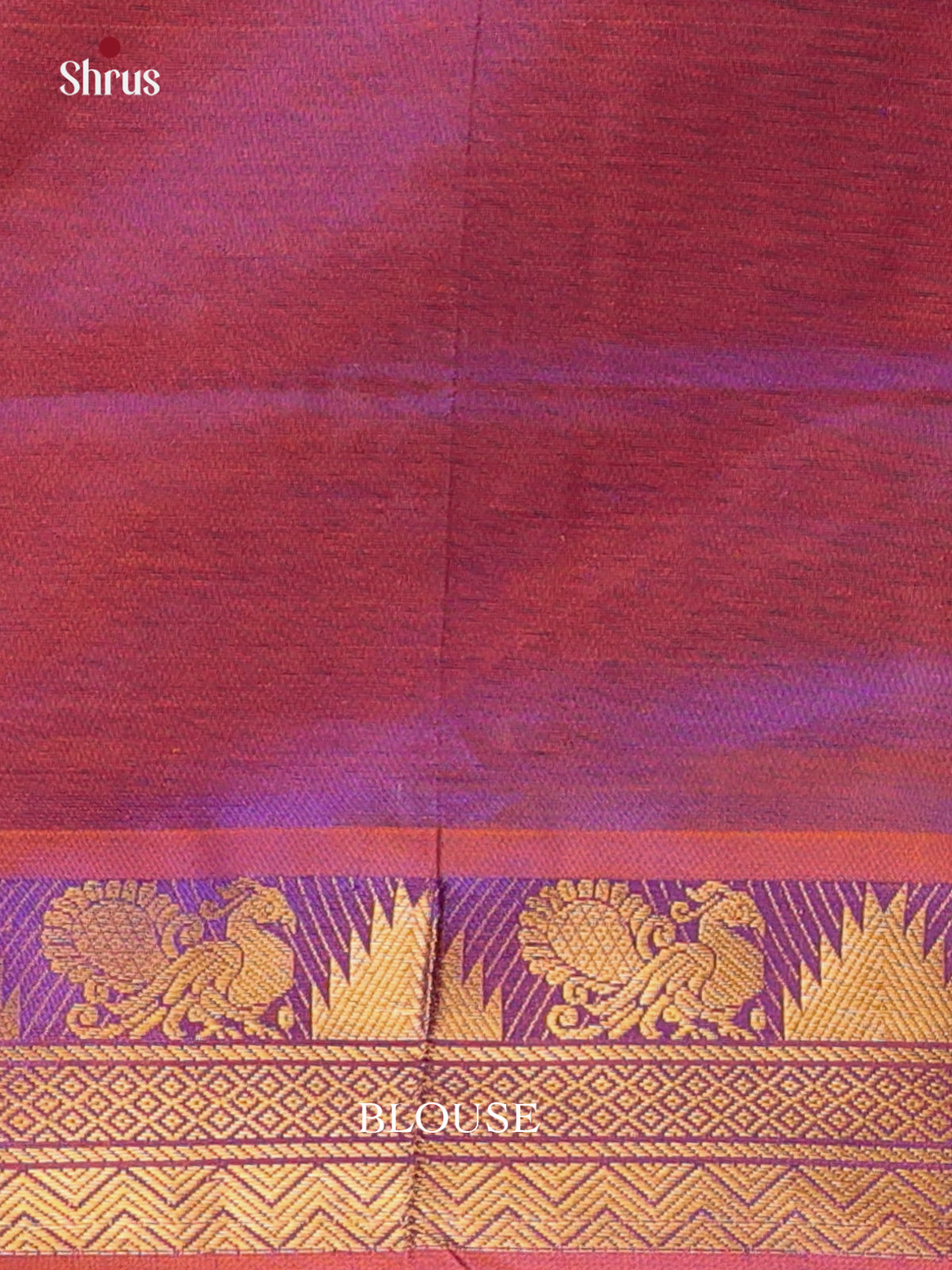 Peach & Purple - Silkcotton-halfpure Saree