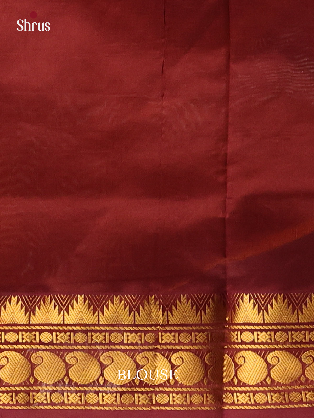 Orange & Brown - Silkcotton-halfpure Saree