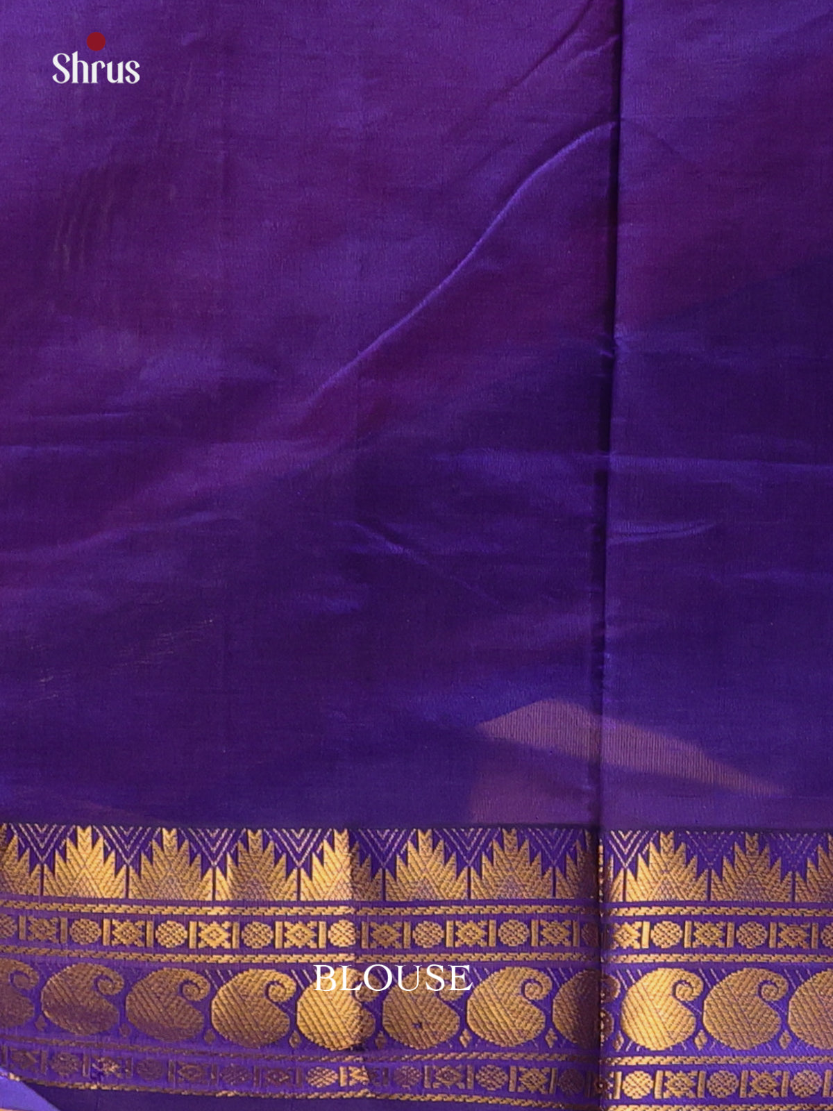 Orange & Violet - Silkcotton-halfpure Saree