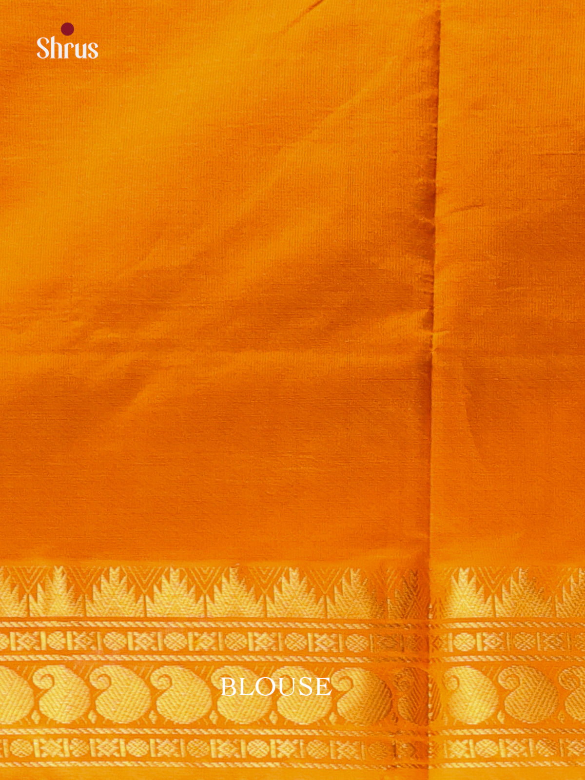 Ms Blue & Orange - Silkcotton-halfpure Saree