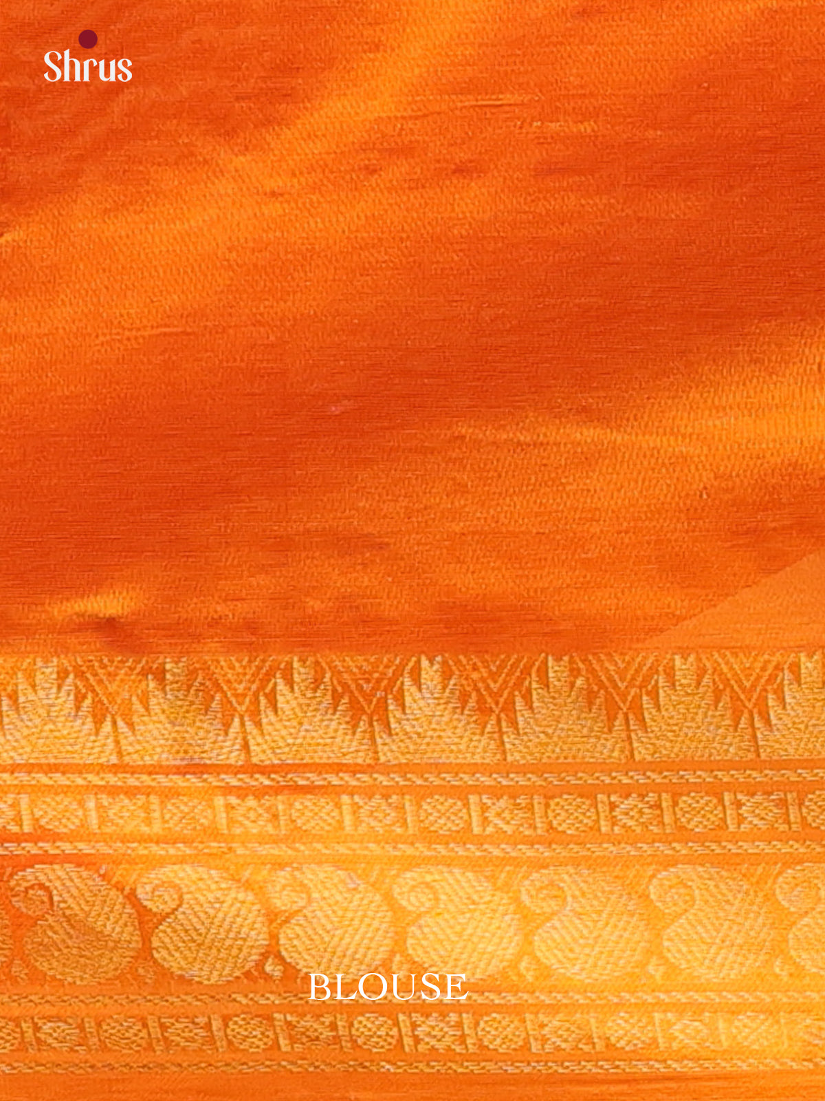 Red & Orange - Silkcotton-halfpure Saree