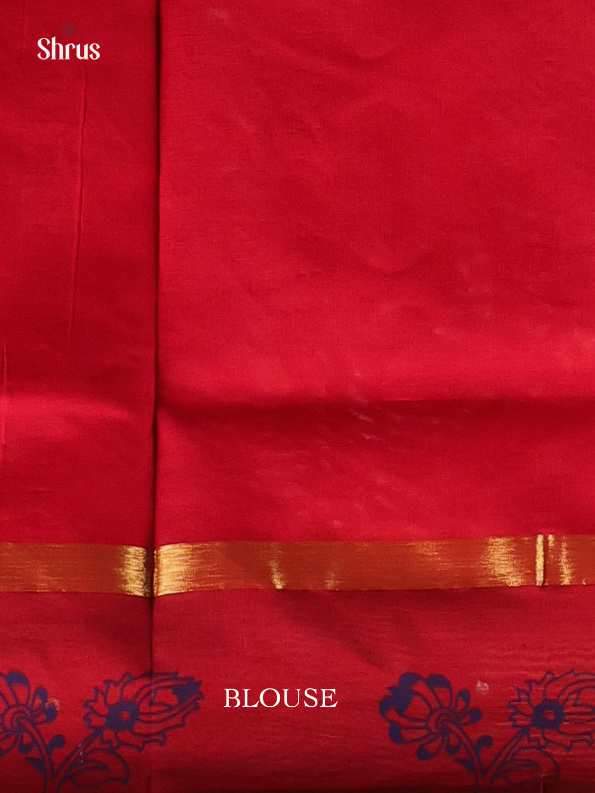 Purple & Red - Silkcotton-halfpure Saree